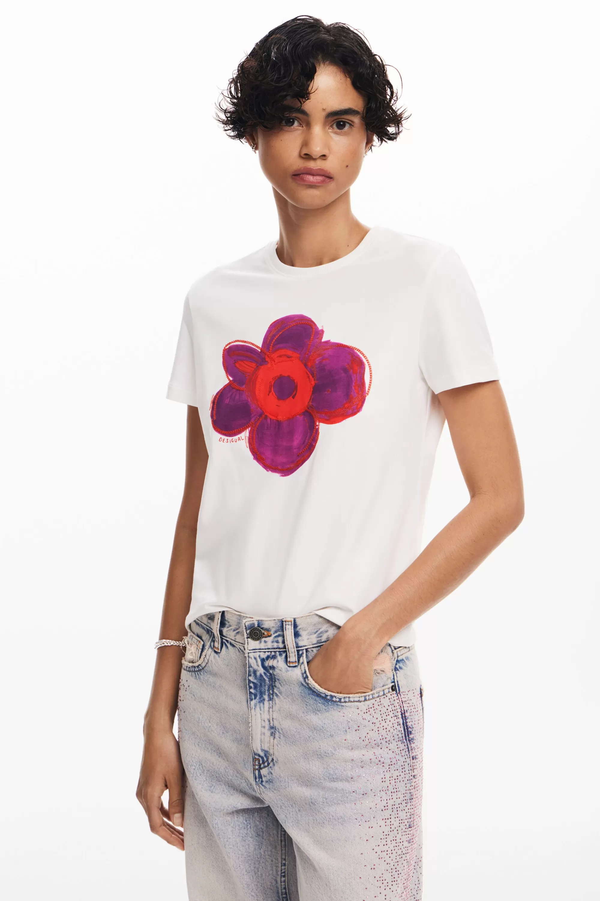 Desigual Shirts And Blouses | T-shirts>Flower T-shirt