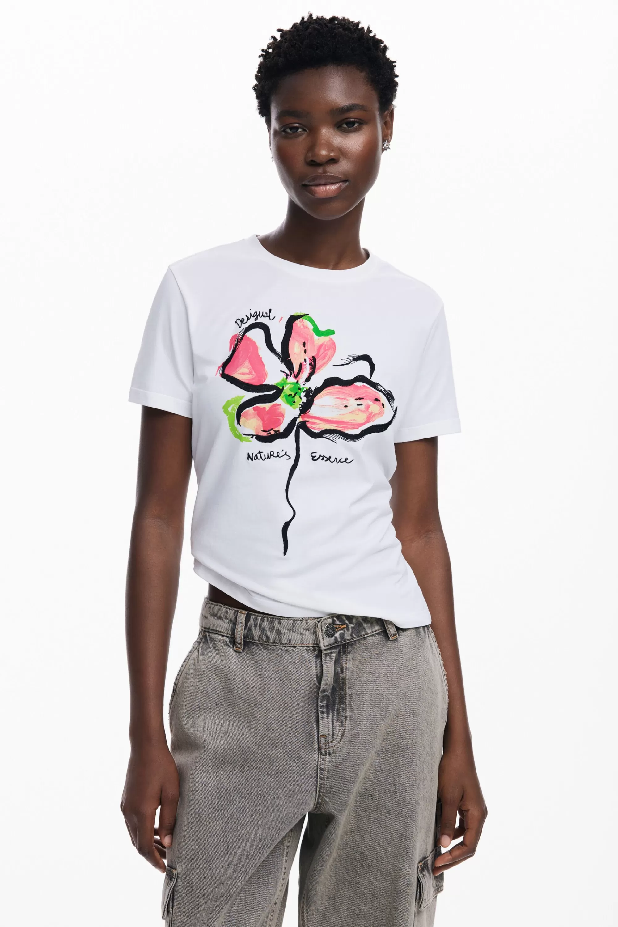 Desigual Shirts And Blouses | T-shirts>Flower T-shirt