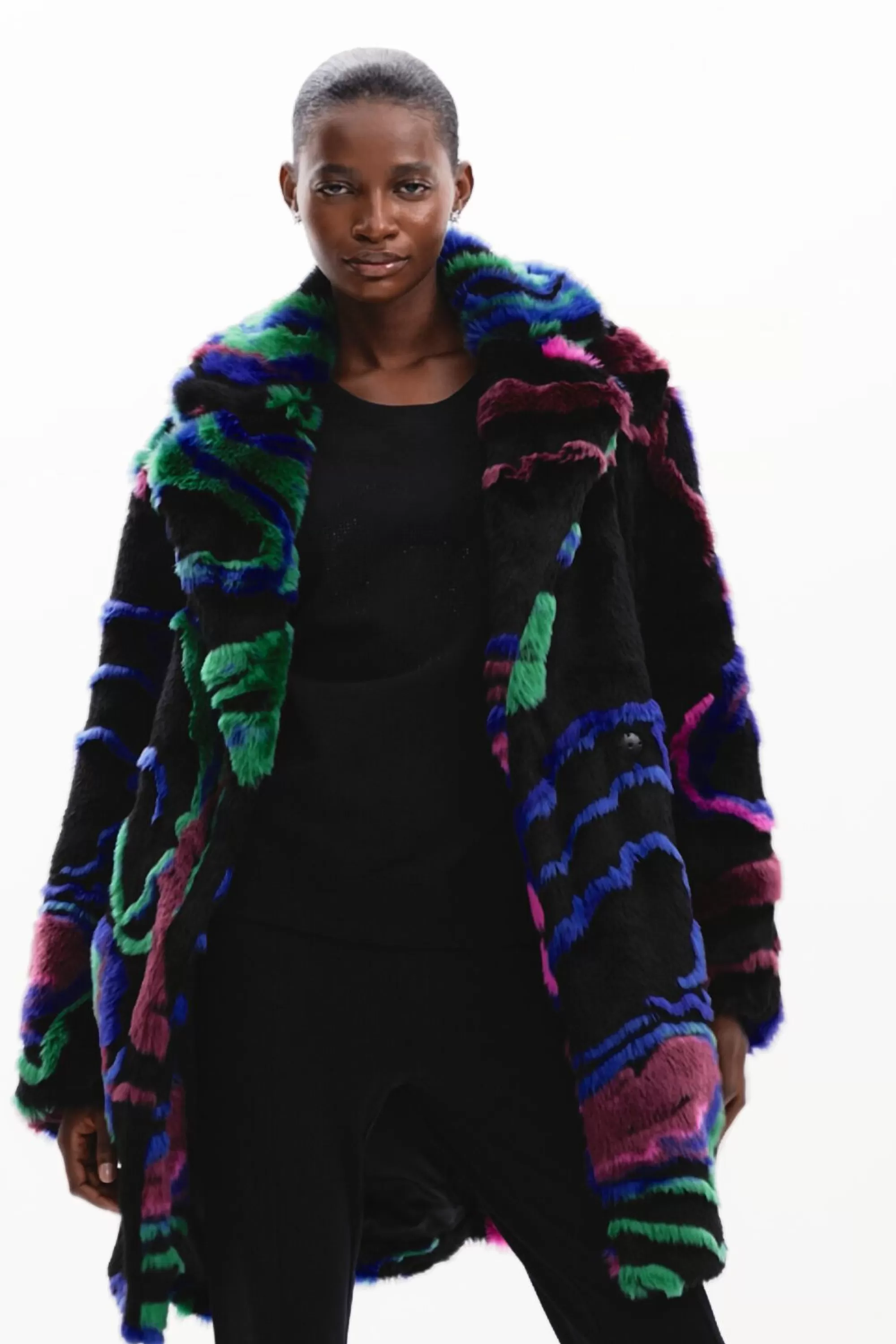 Desigual Coats And Jackets>Fur coat