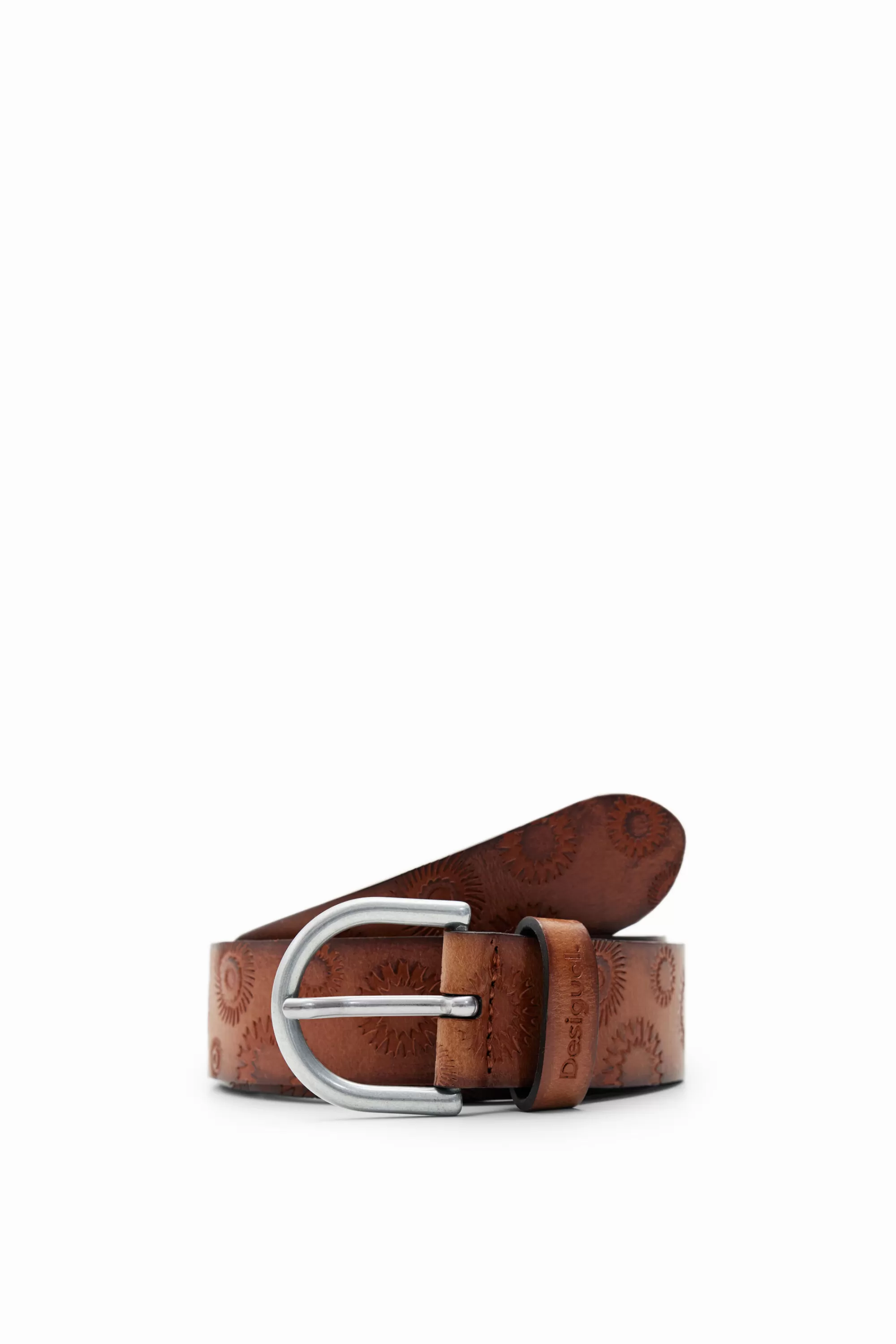 Desigual Belts>Geometric leather belt