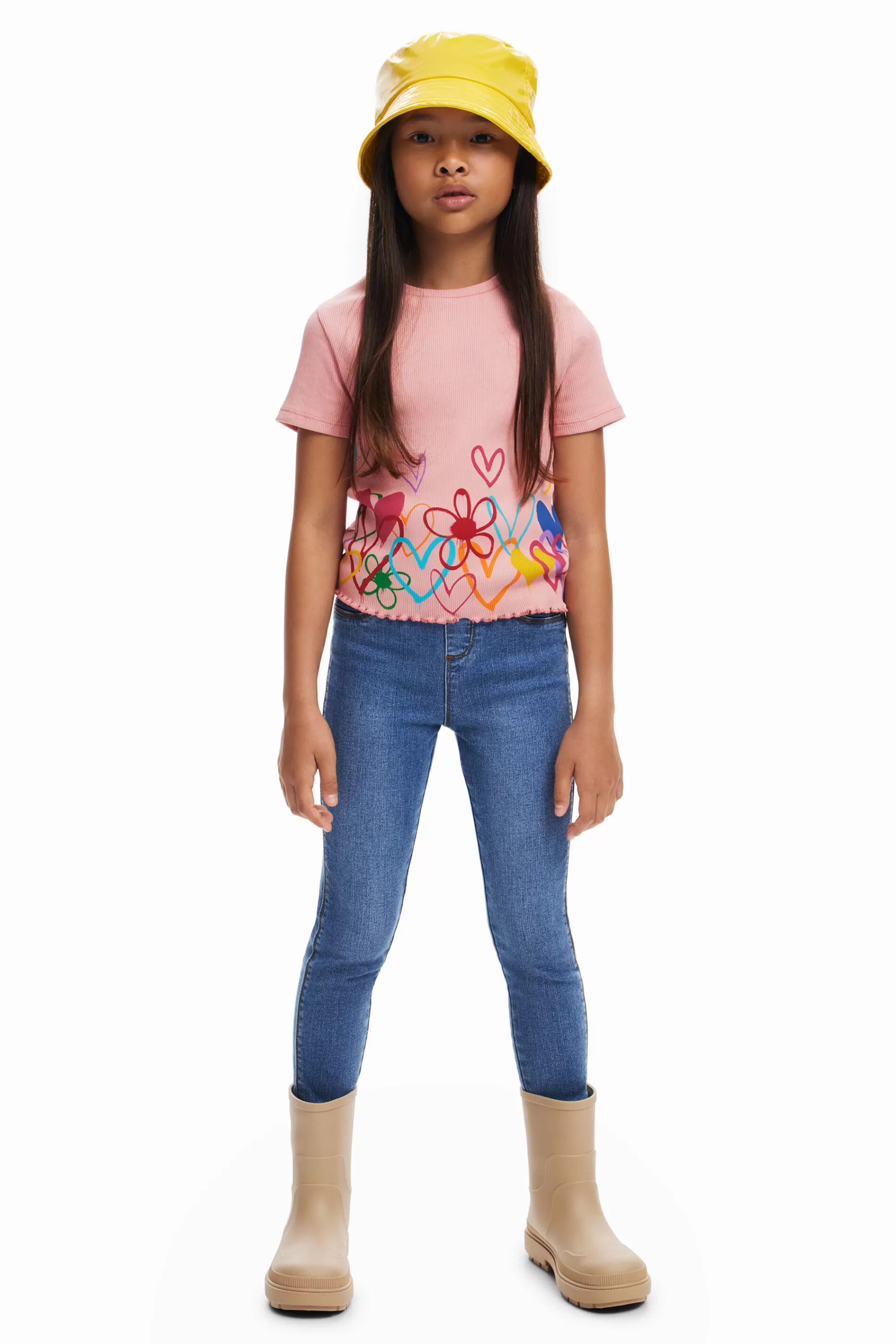 Desigual T-shirts And Shirts>Heart illustrations T-shirt