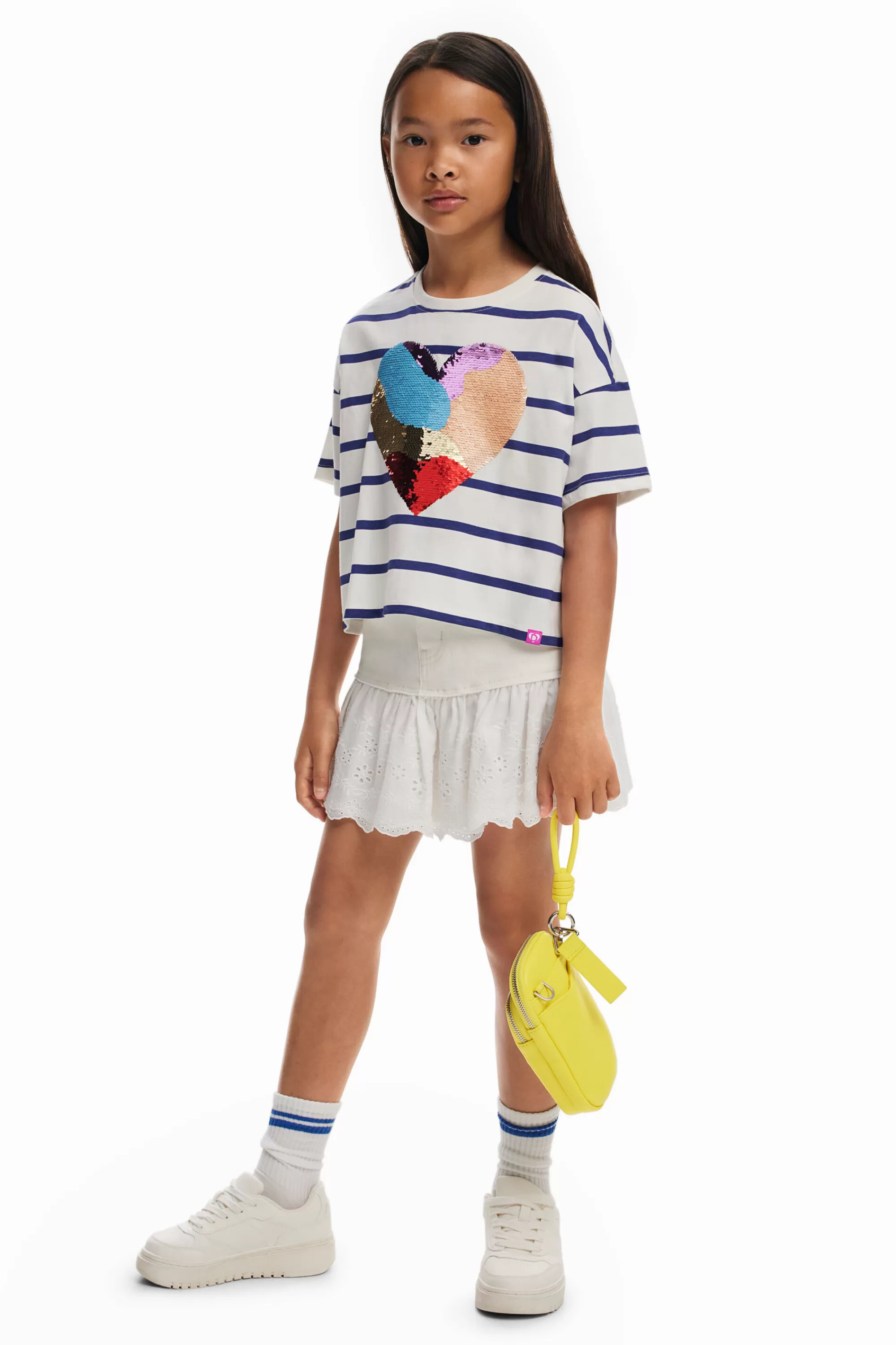 Desigual T-shirts And Shirts>Heart stripe dress