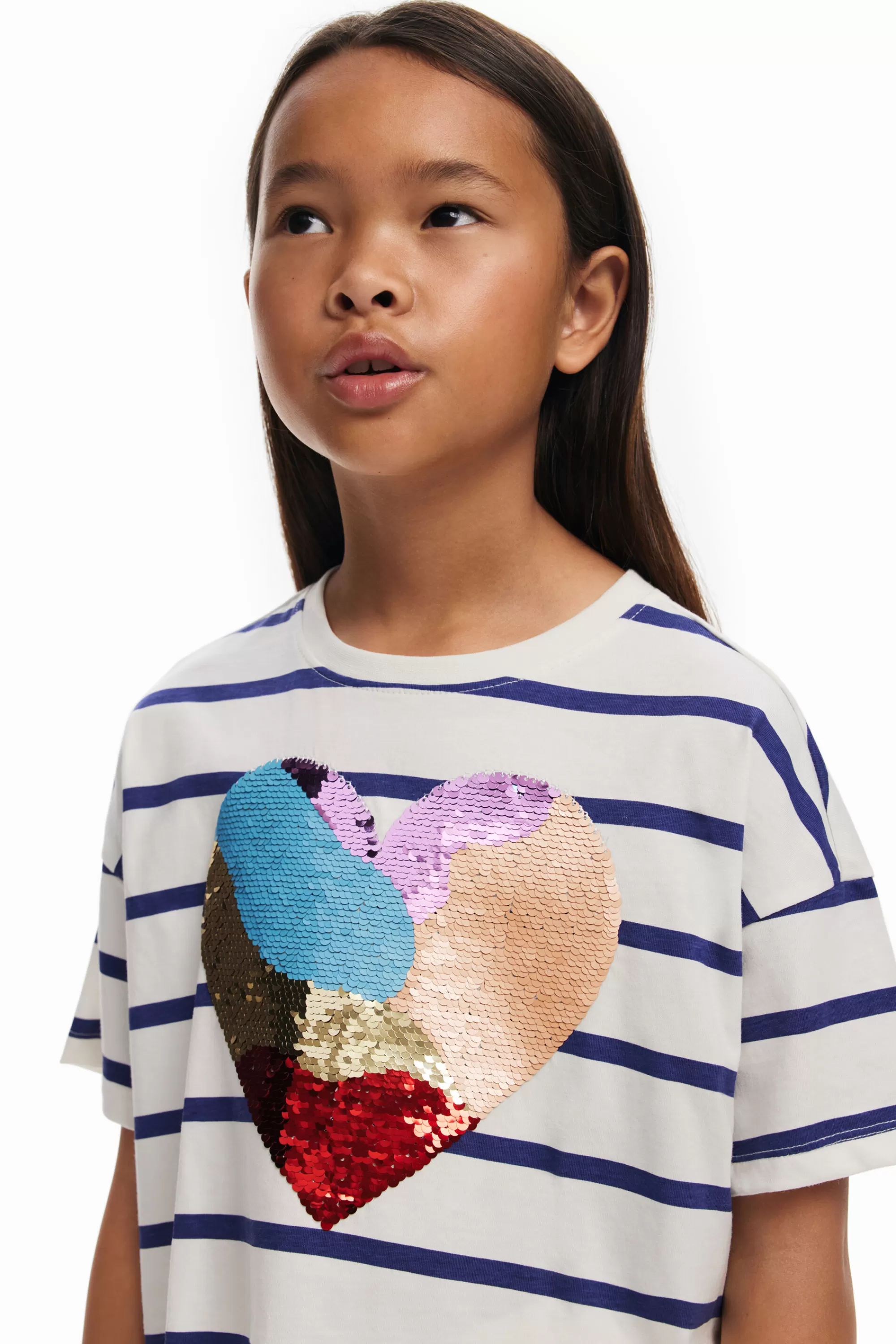 Desigual T-shirts And Shirts>Heart stripe dress