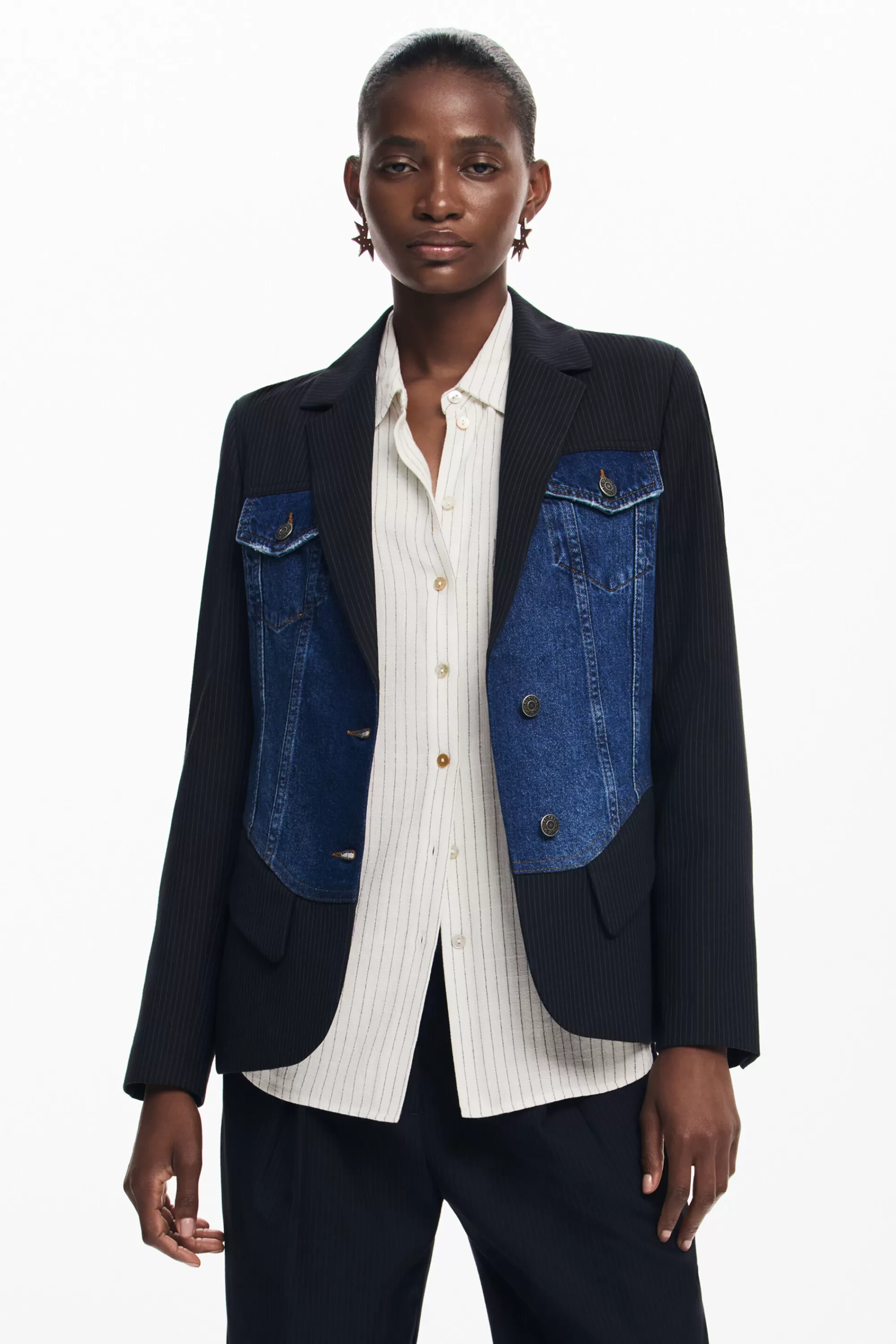 Desigual Coats And Jackets>Hybrid trucker blazer