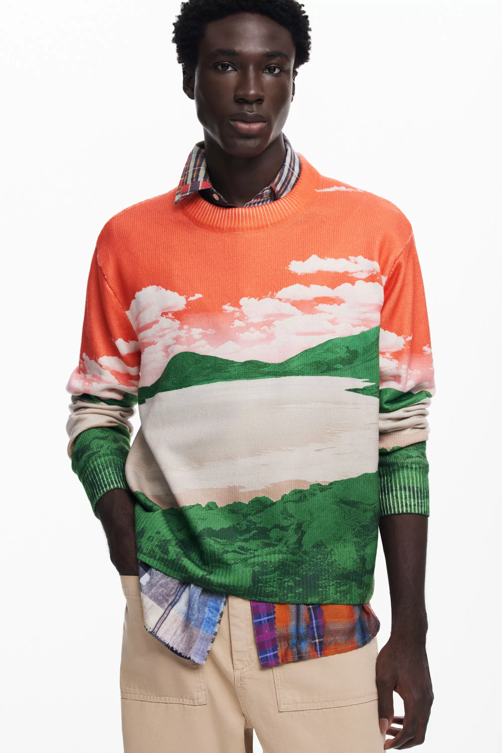 Desigual Jumpers And Sweatshirts>Landscape sweater