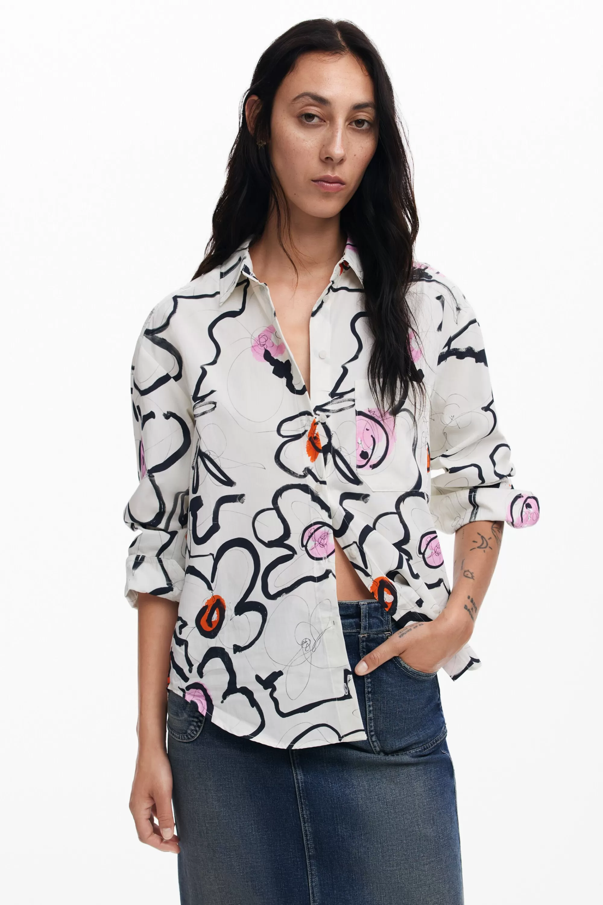 Desigual Shirts And Blouses>Light floral shirt