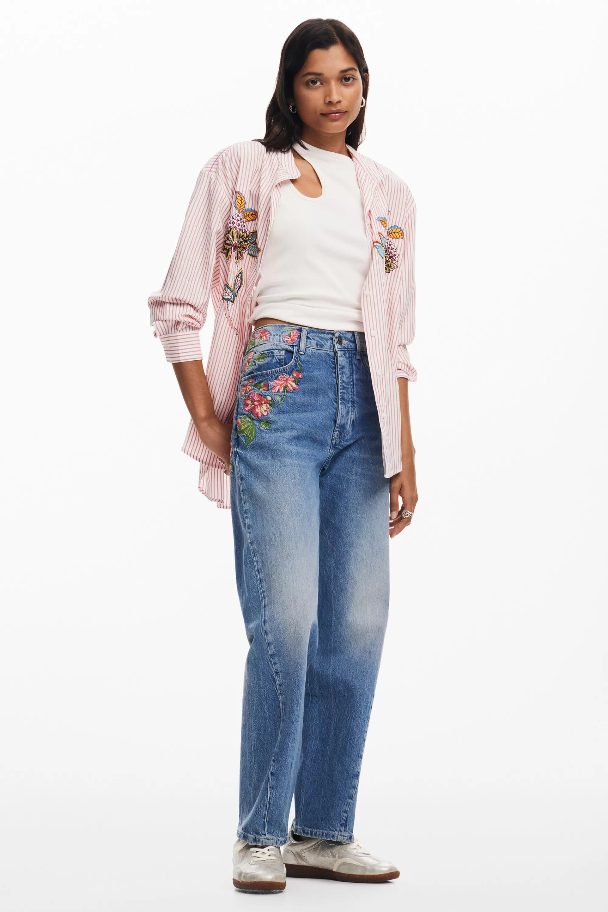 Desigual Jeans | Pants>Long denim pants with flowers