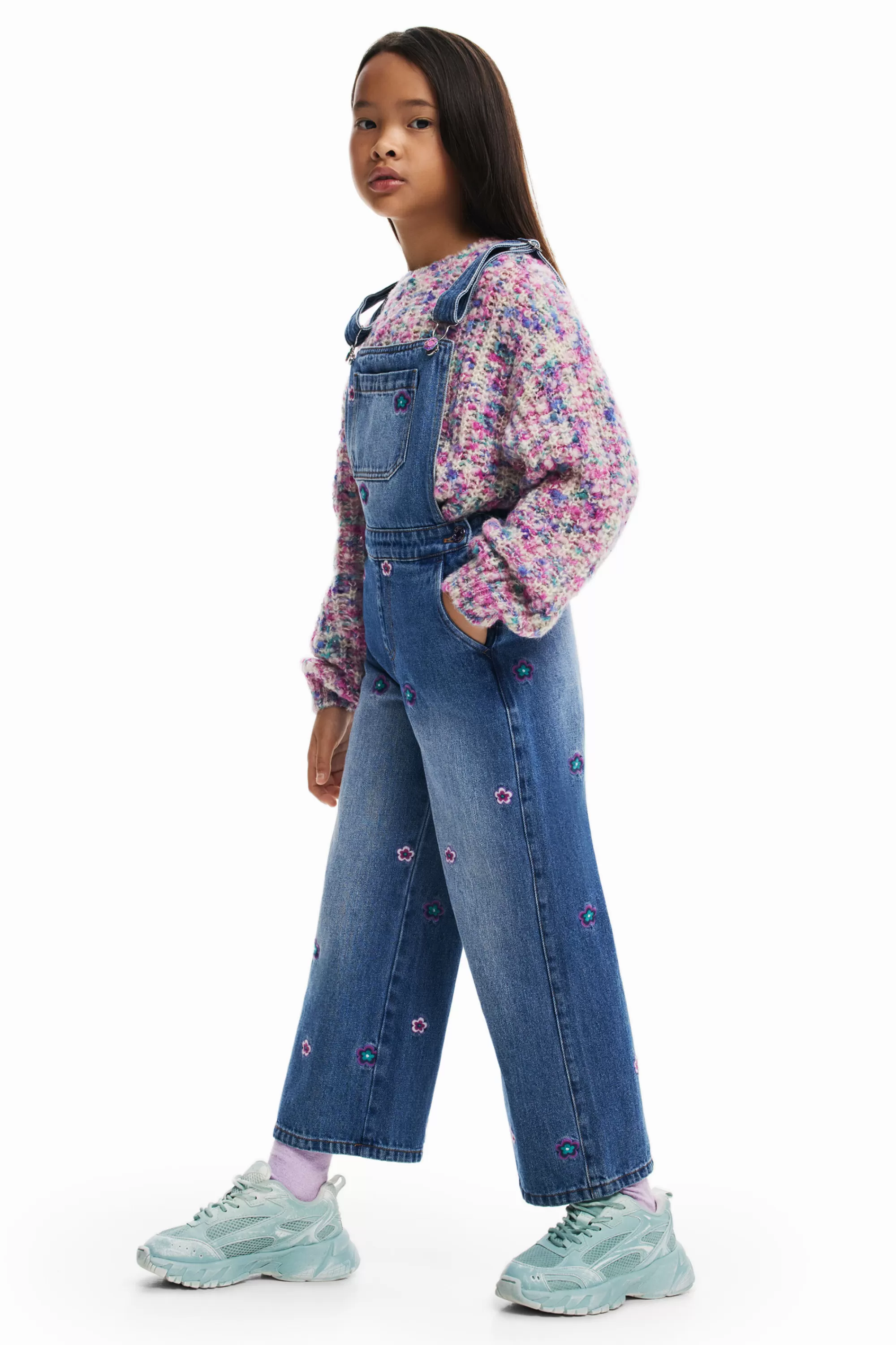 Desigual Skirts And Trousers>Long floral overalls