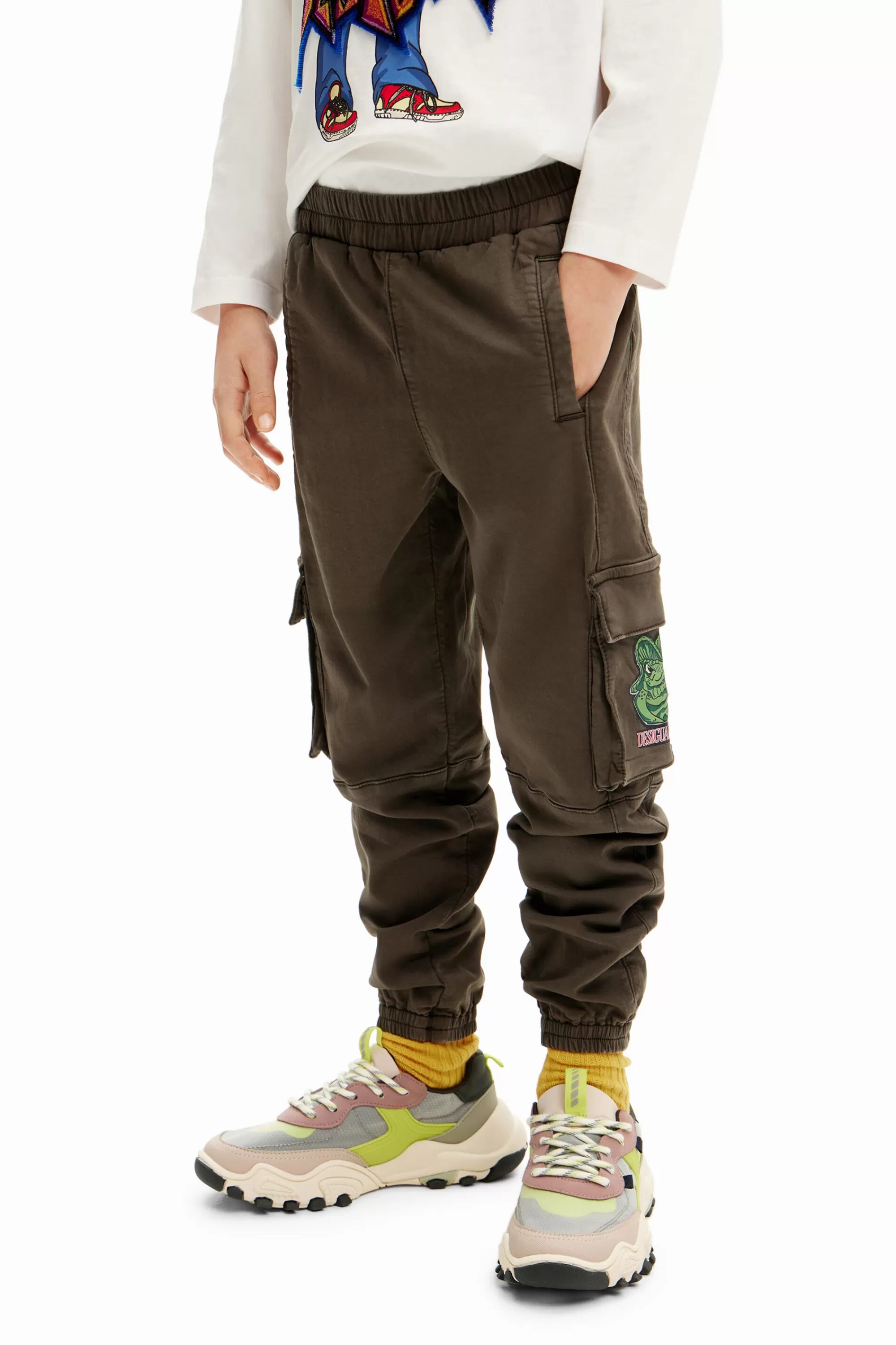 Desigual Pants & Jeans>Long jogger pants with cargo pockets