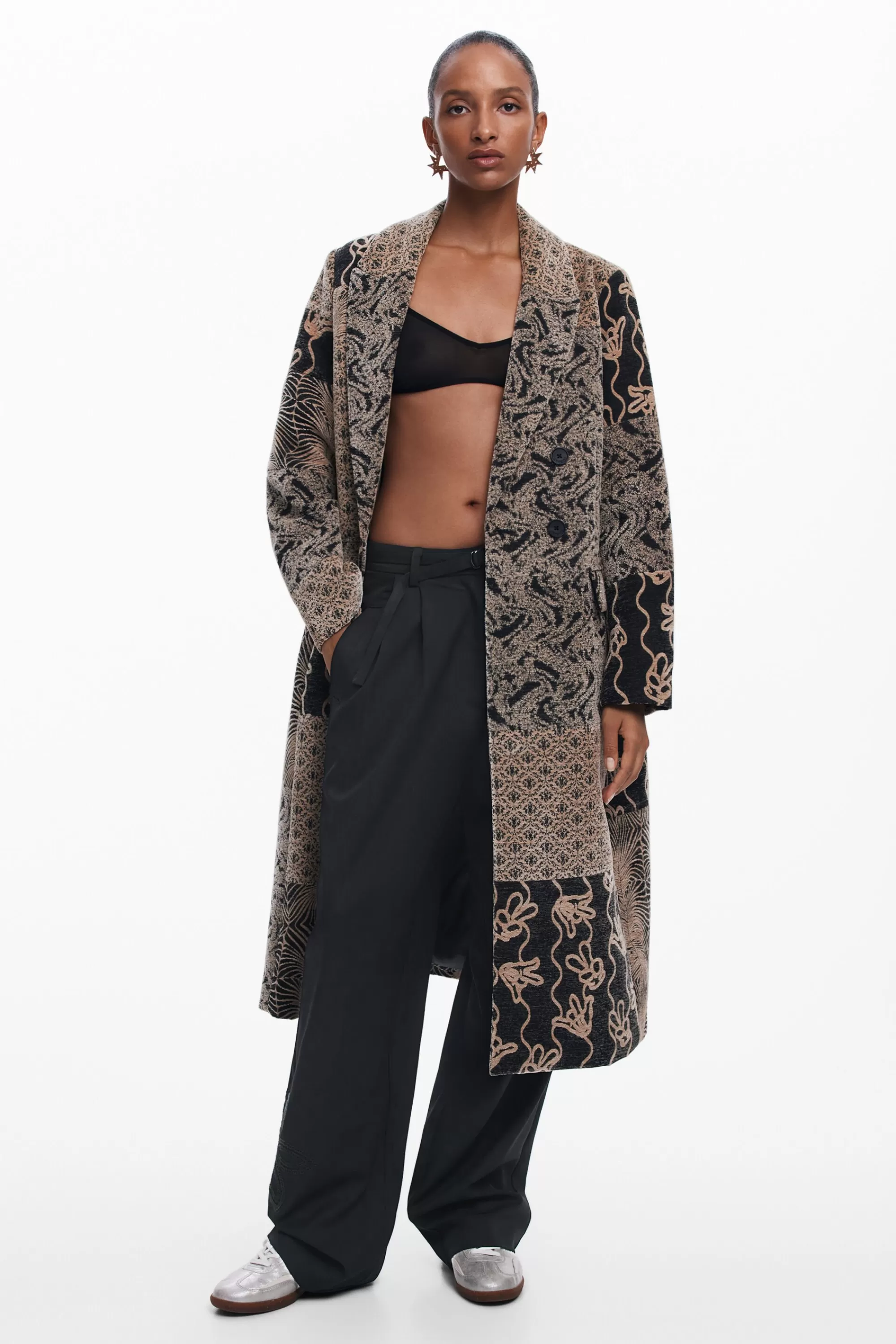 Desigual Coats And Jackets>Long patch coat