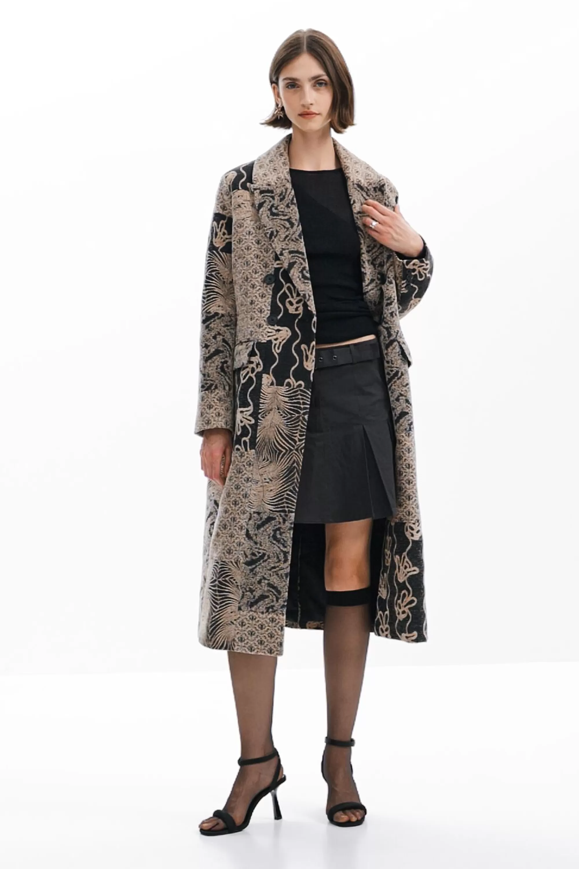 Desigual Coats And Jackets>Long patch coat