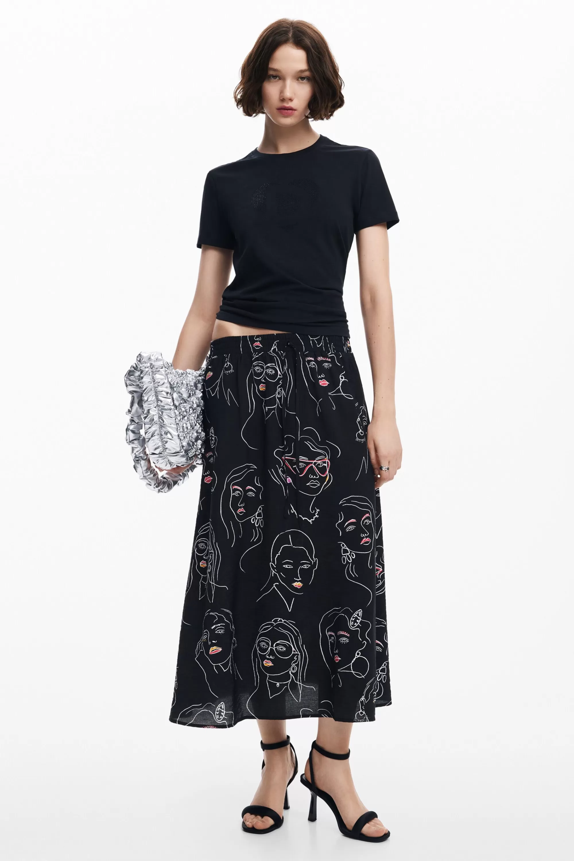 Desigual Skirts And Shorts>Long skirt with faces