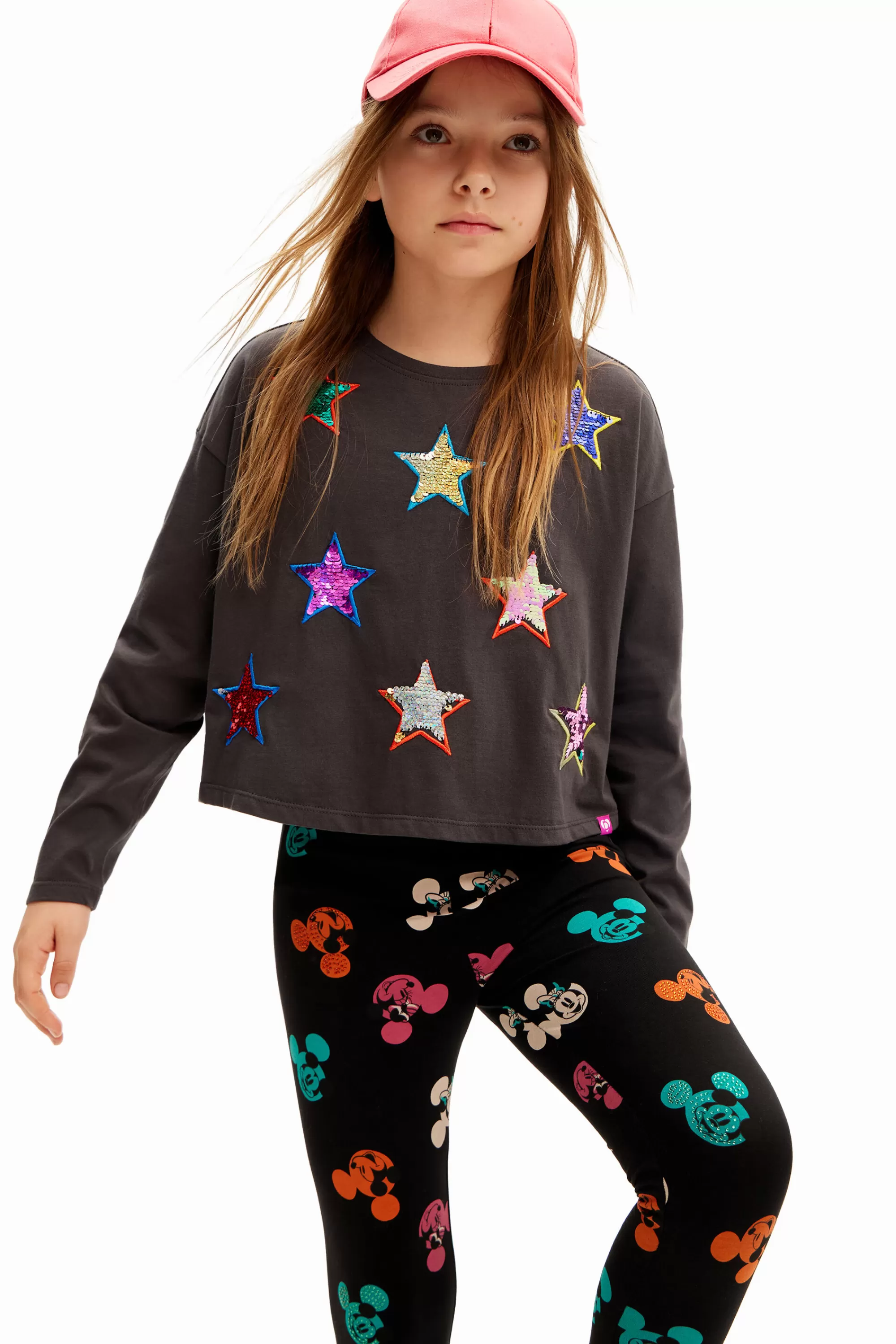 Desigual T-shirts And Shirts>Long-sleeve star T-shirt