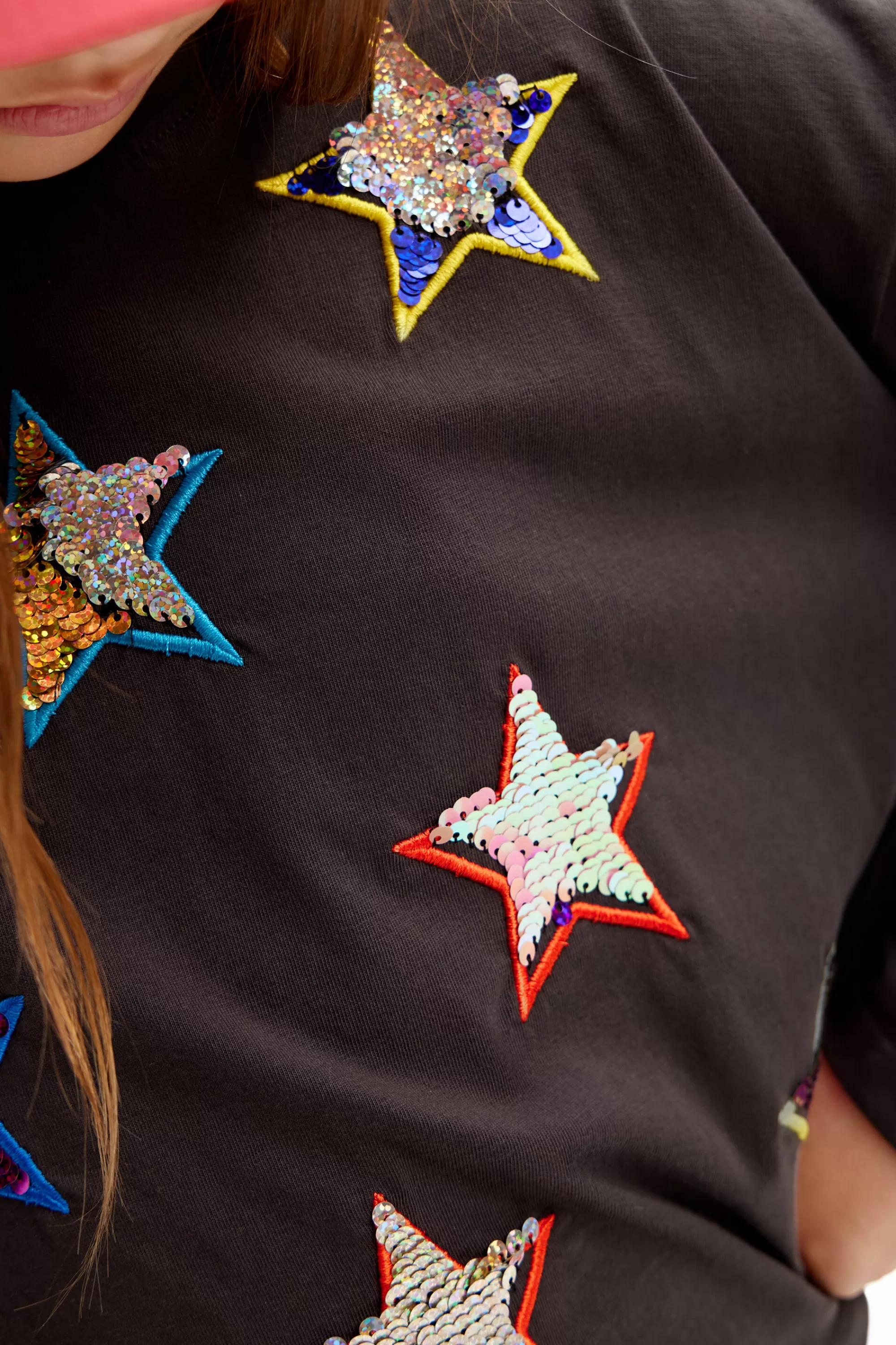 Desigual T-shirts And Shirts>Long-sleeve star T-shirt