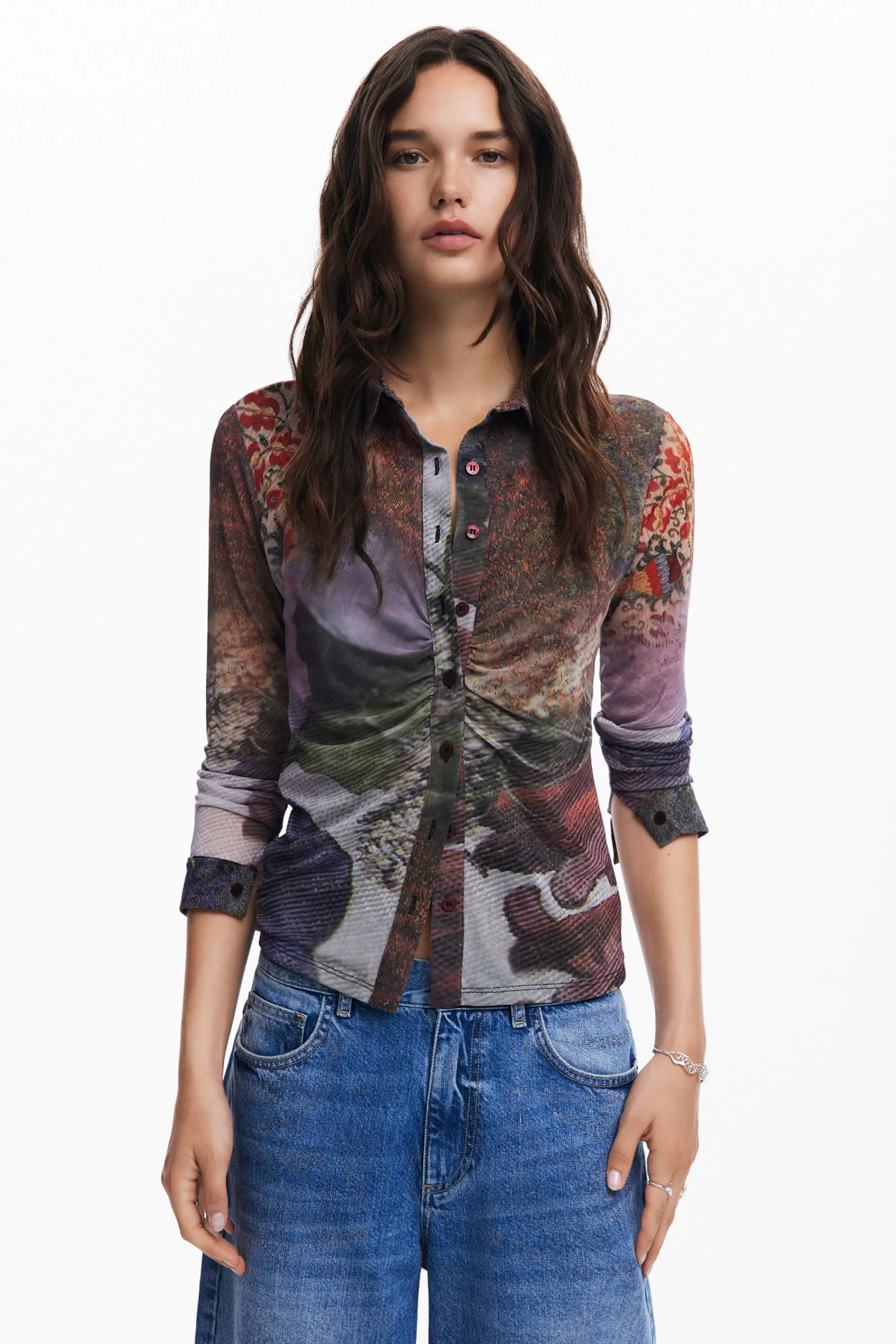 Desigual Shirts And Blouses | T-shirts>Long-sleeve T-shirt autumn forest