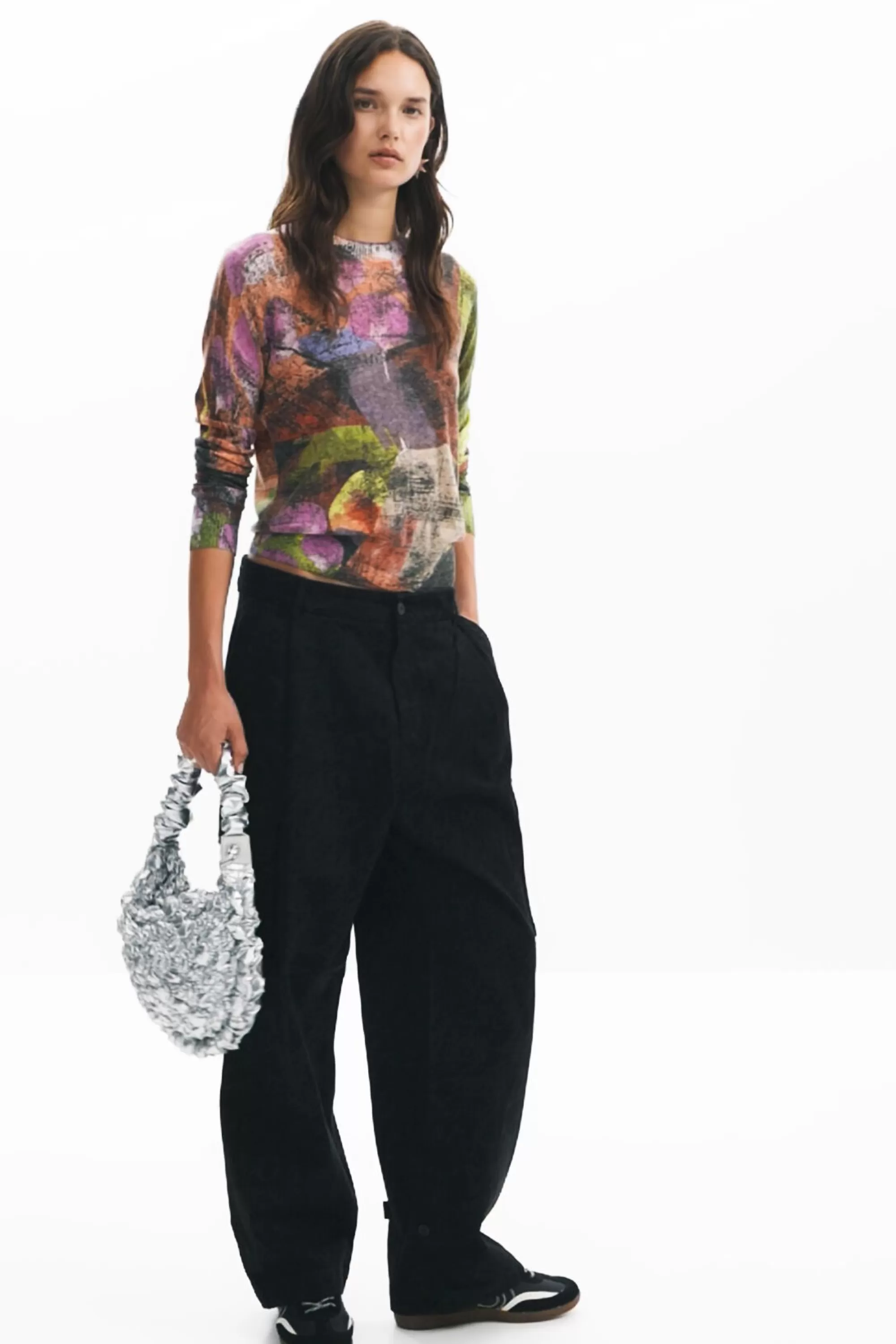 Desigual Pants>M. Christian Lacroix printed cargo pants