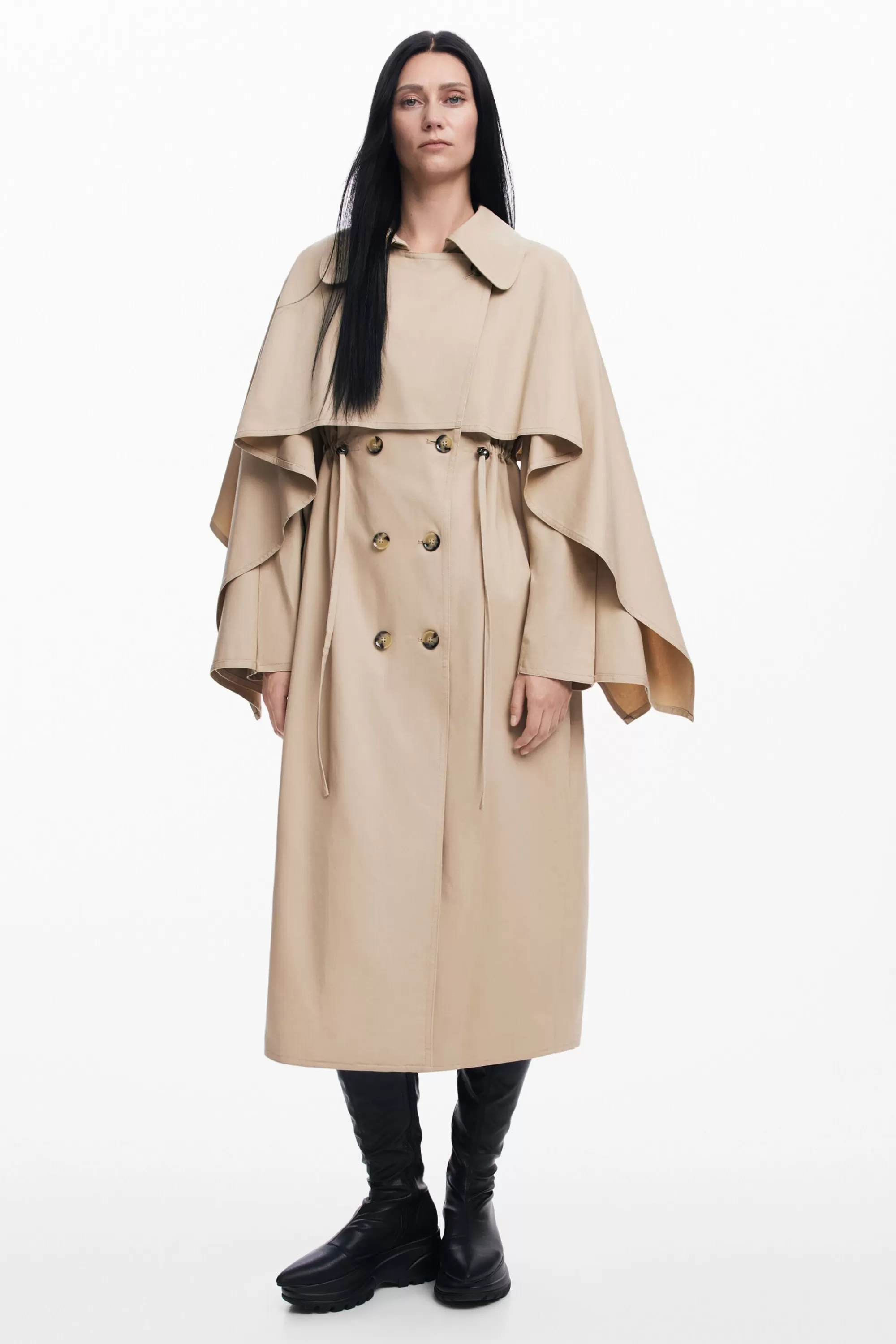 Desigual Coats And Jackets>Maitrepierre batwing sleeve trench coat