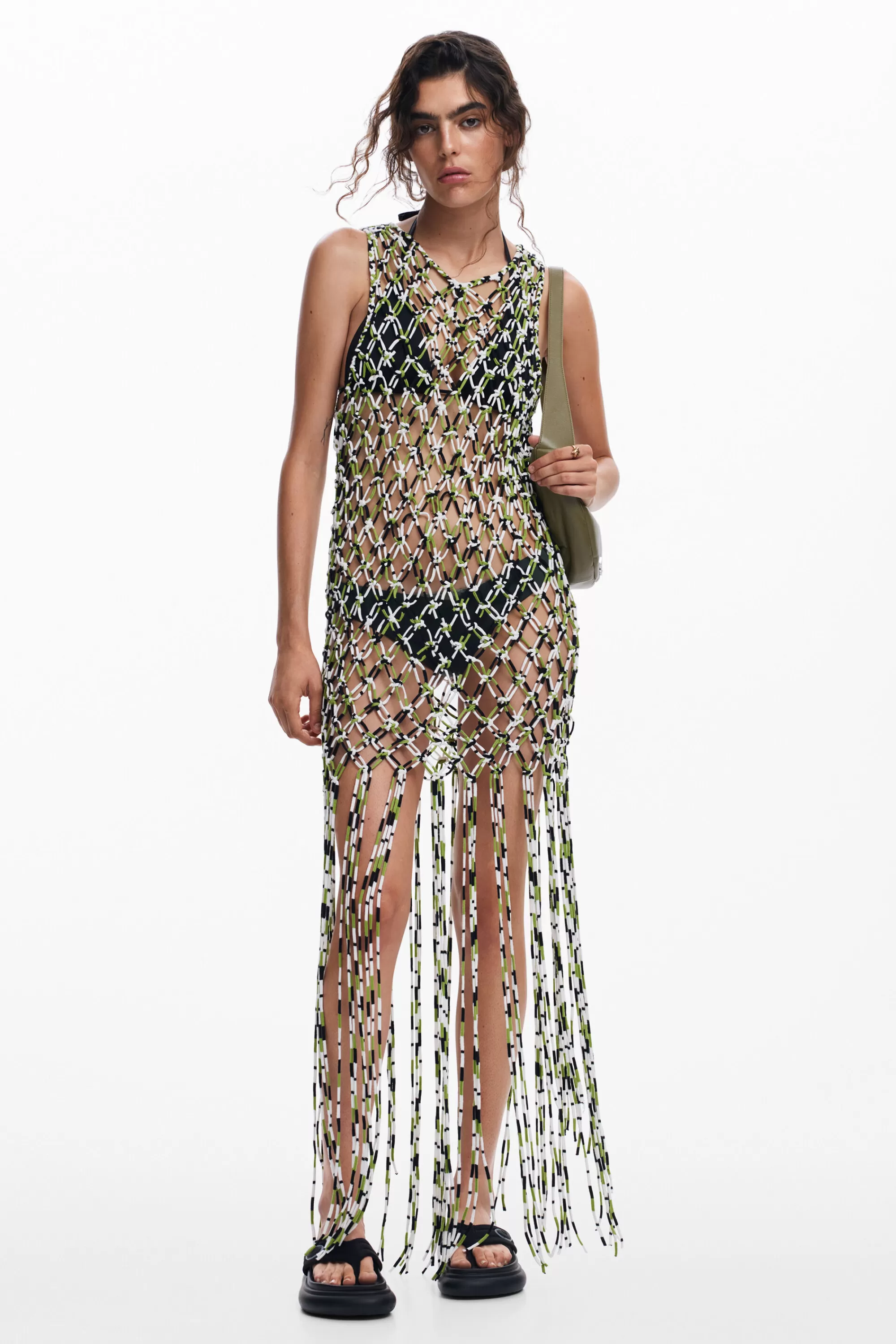 Desigual Dresses And Jumpsuits>Mesh dress with net effect