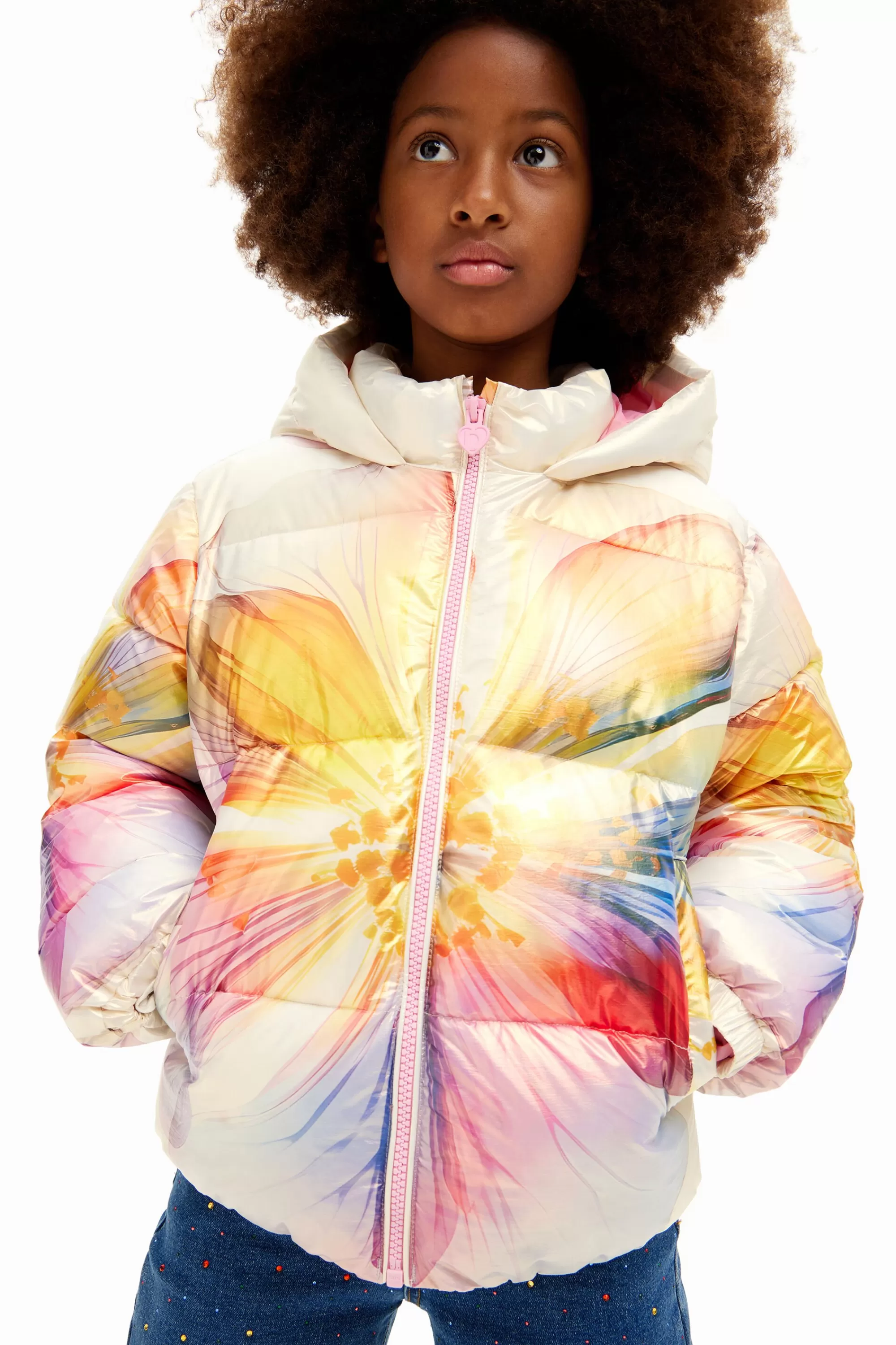 Desigual Coats And Jackets>Metallic floral coat