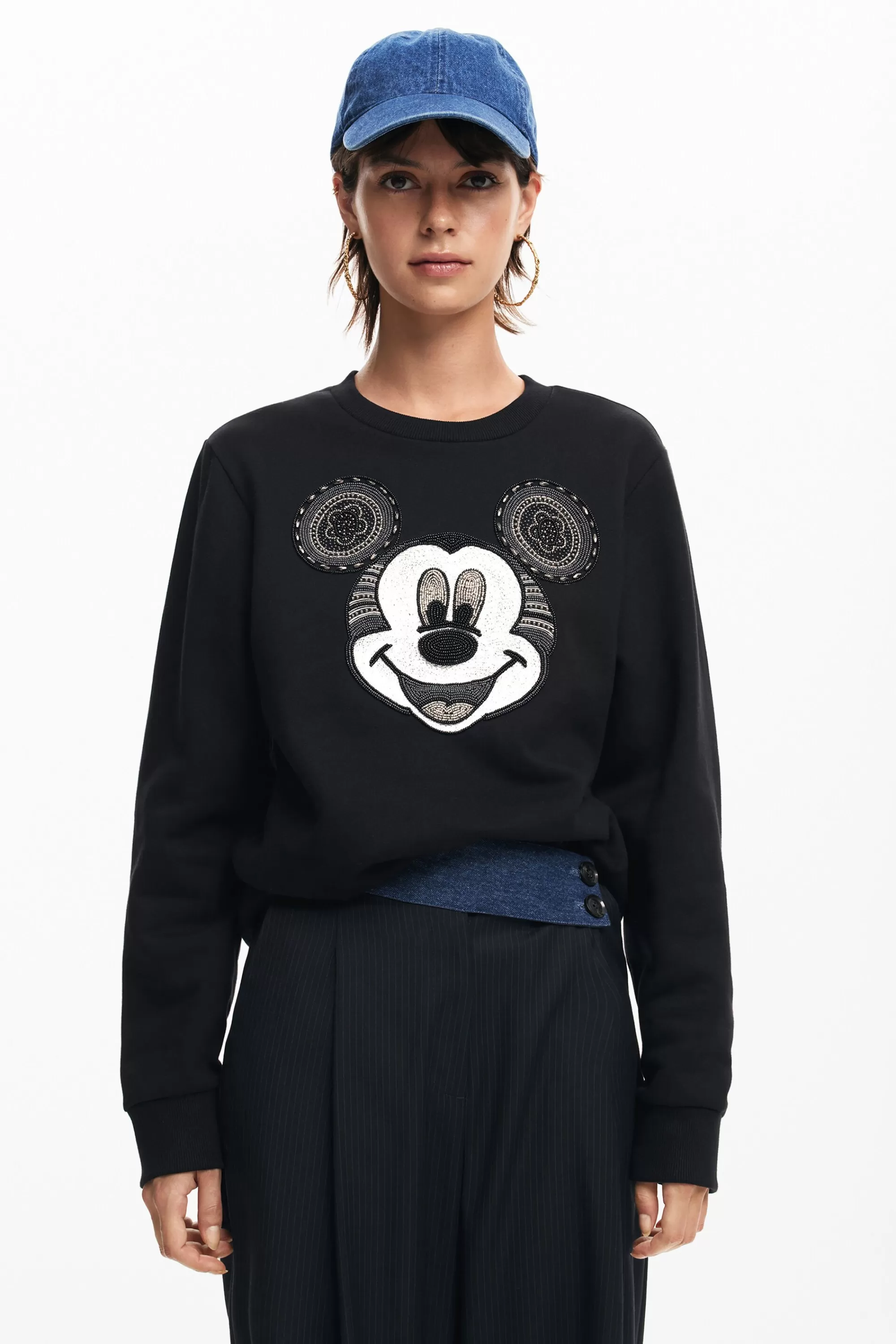 Desigual Sweatshirts | Sweaters>Mickey Mouse face sweatshirt