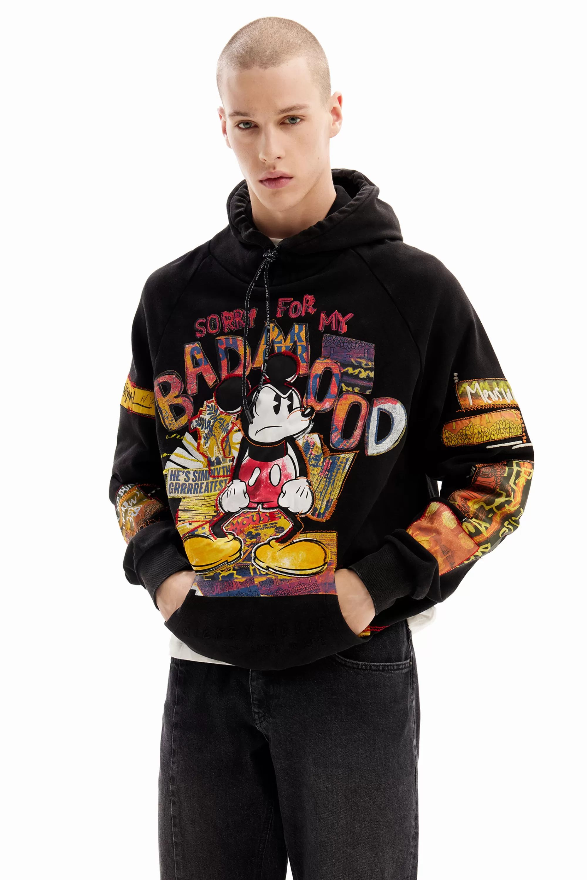 Desigual Jumpers And Sweatshirts>Mickey Mouse patchwork sweatshirt