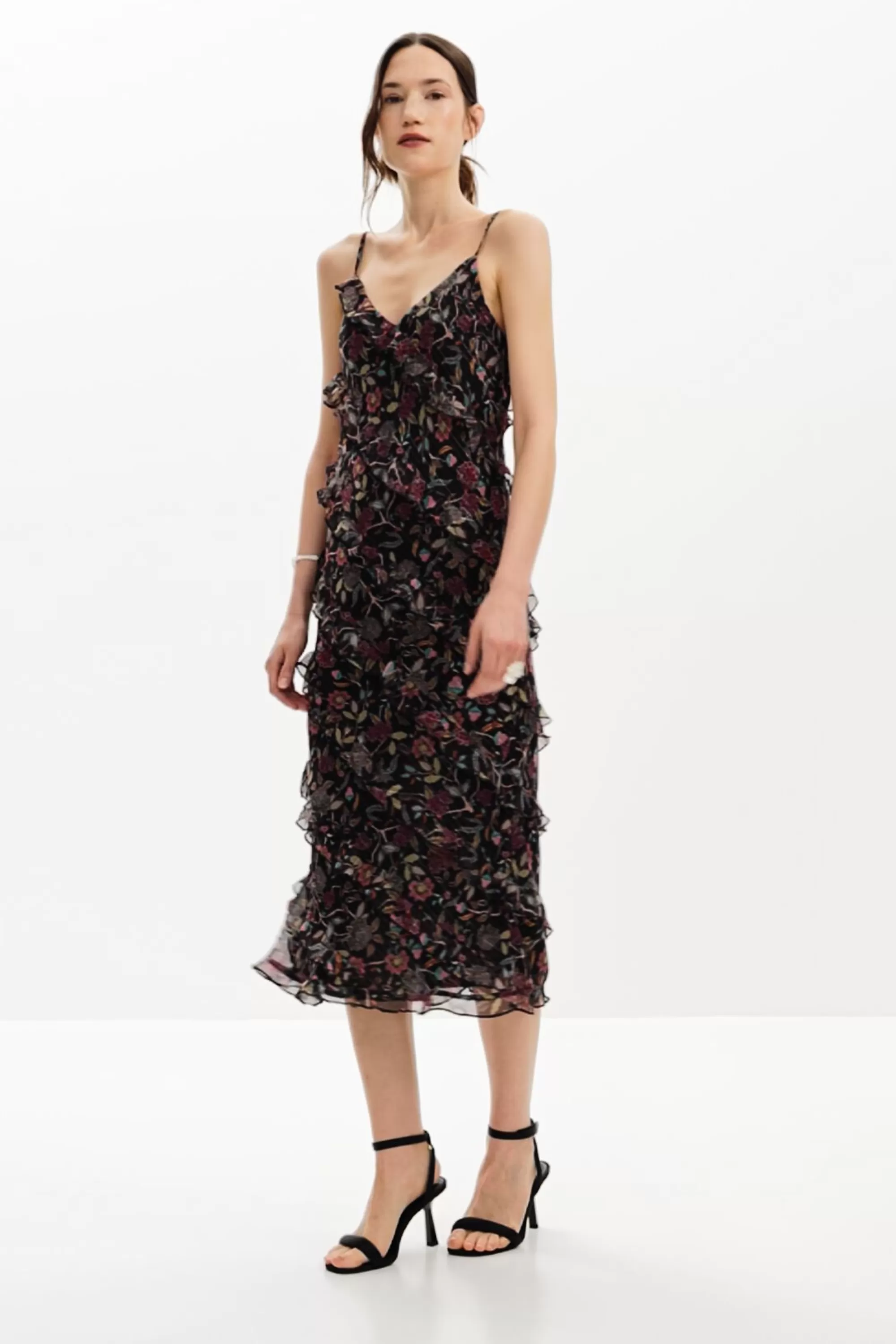 Desigual Dresses And Jumpsuits>Midi dress with ruffles