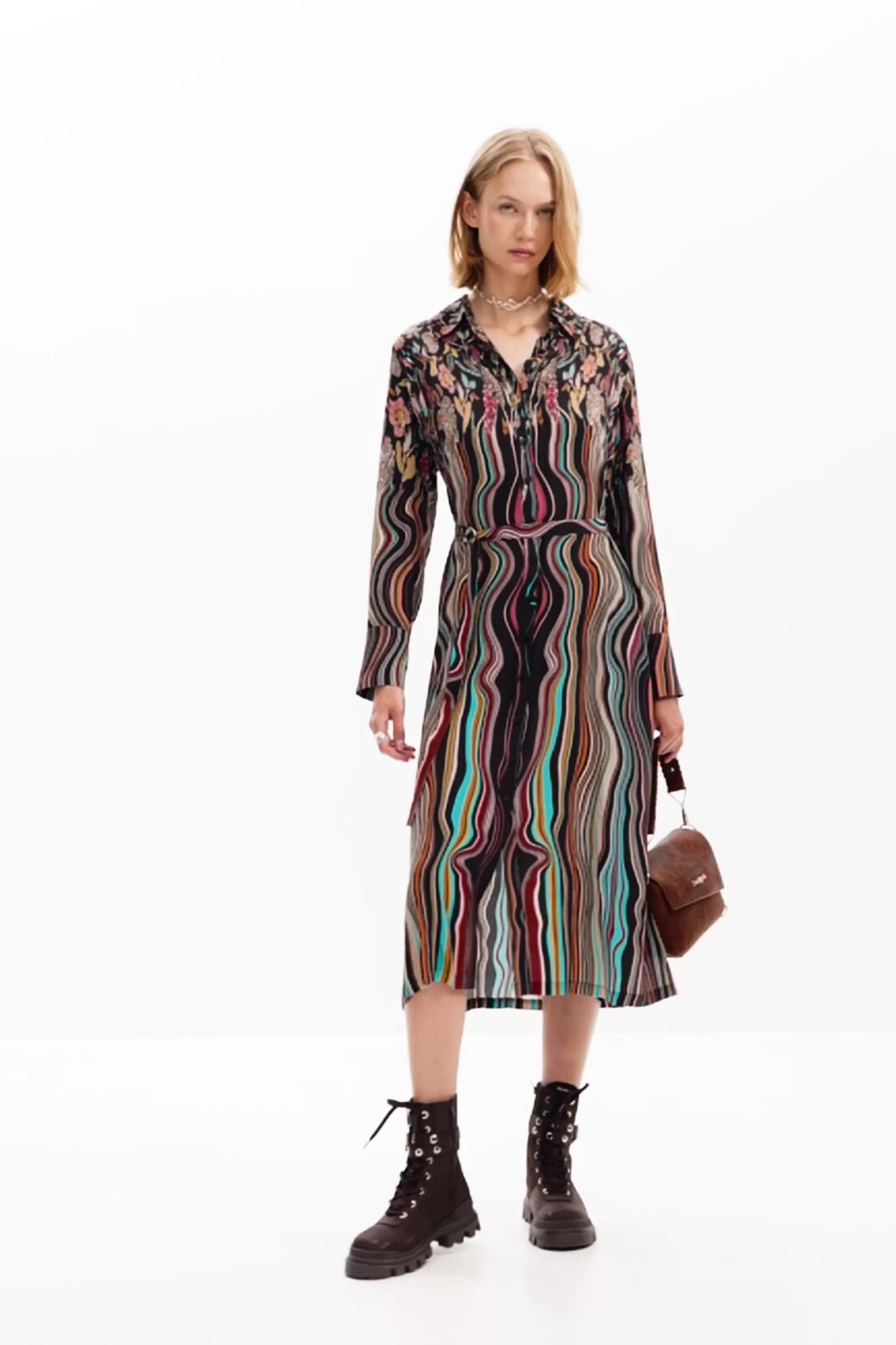 Desigual Dresses And Jumpsuits>Midi shirt dress