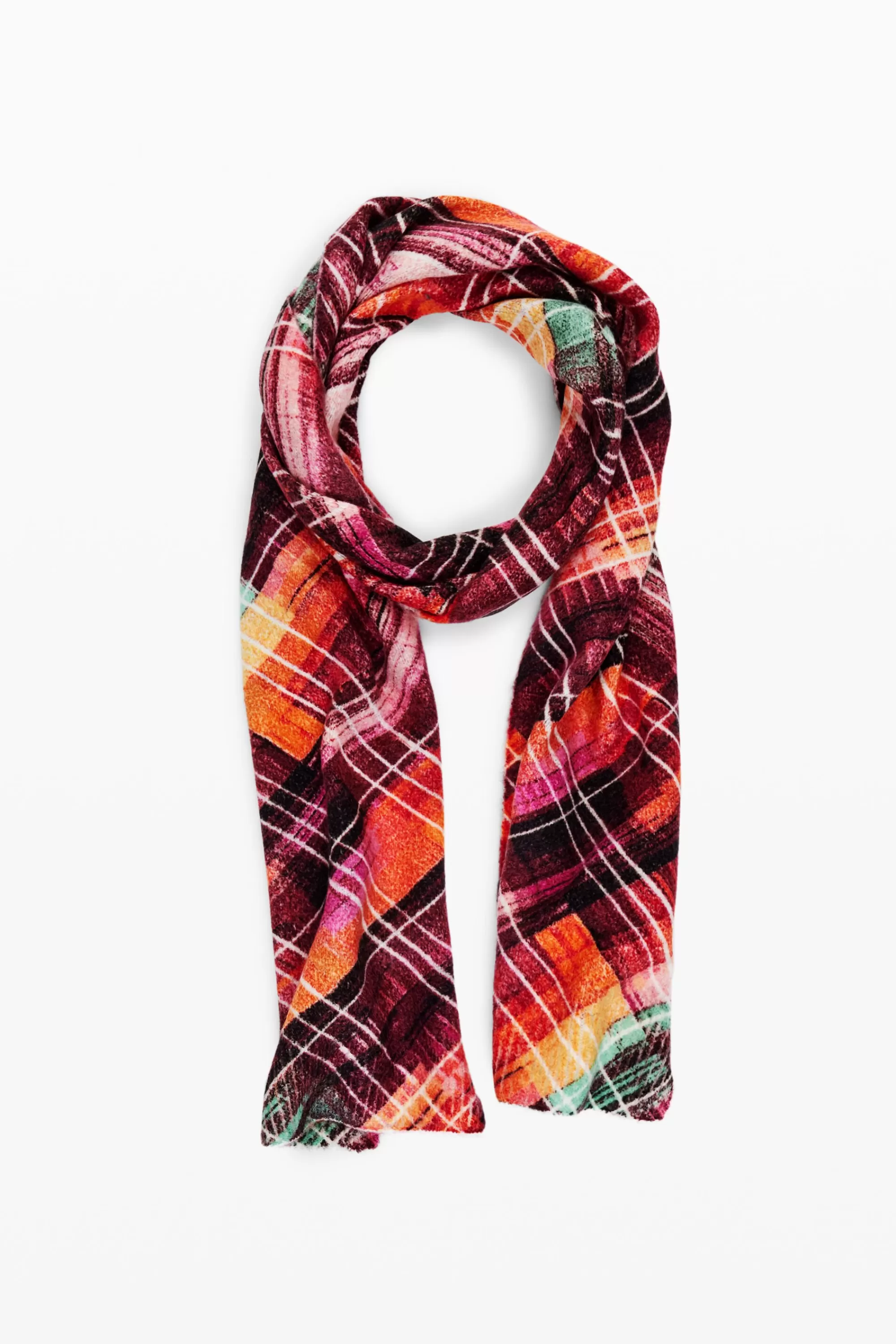 Desigual Scarves And Scarf | Knitwear>Multicolor fringe scarf