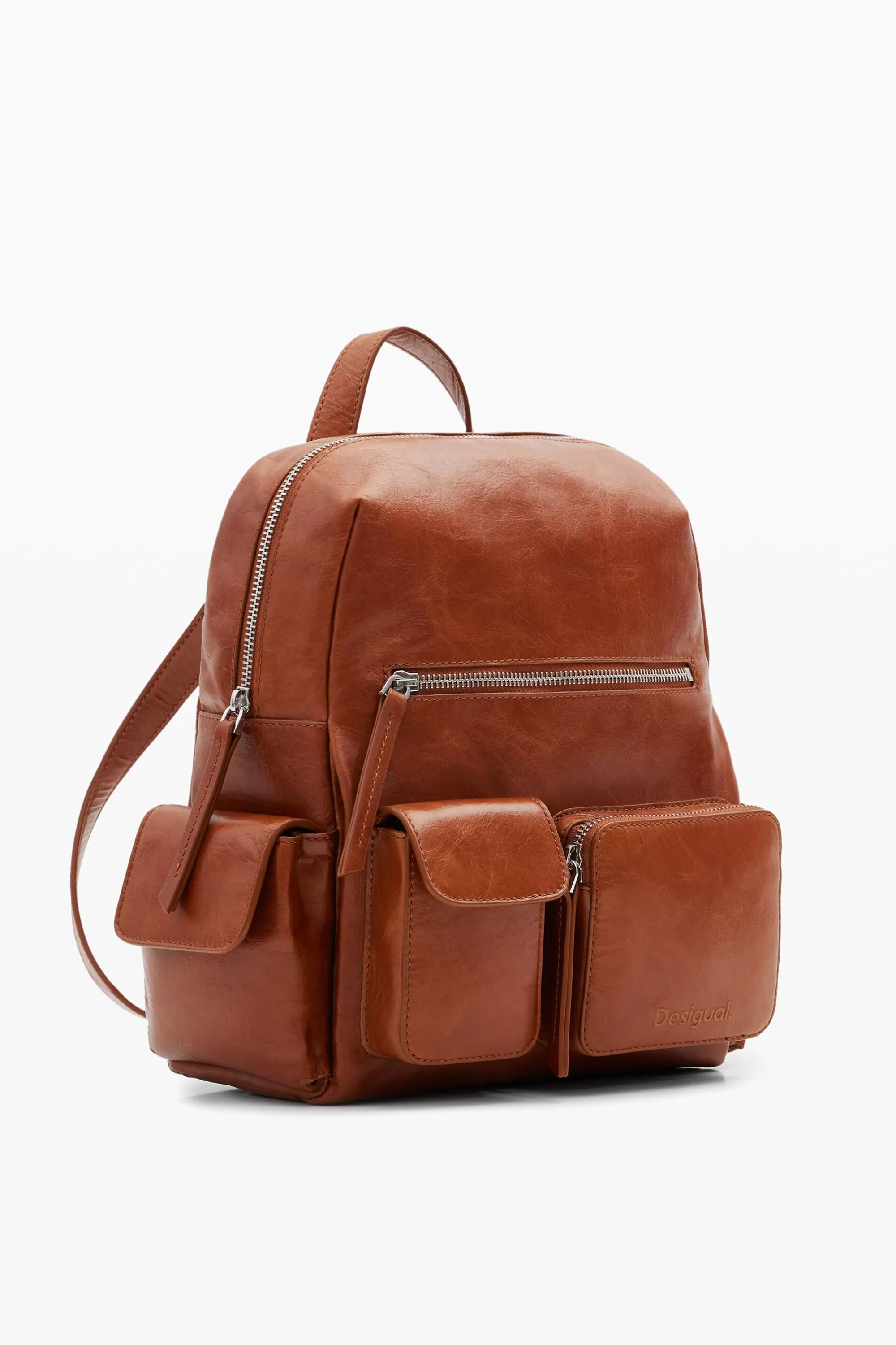 Desigual Leather Bags | Backpacks>Multi-pocket leather backpack