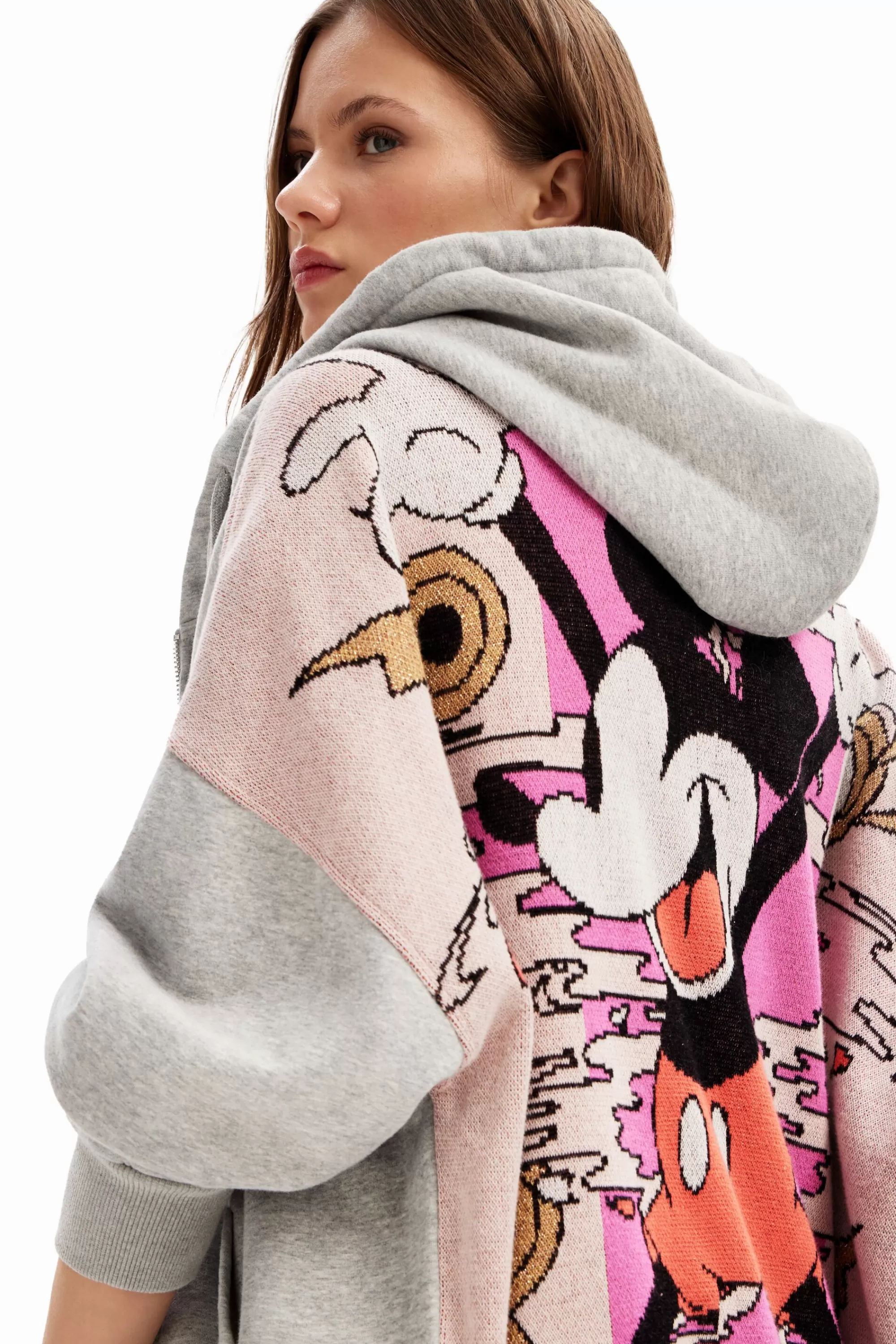 Desigual Sweatshirts | Sweaters>Oversized jacquard Mickey Mouse sweatshirt