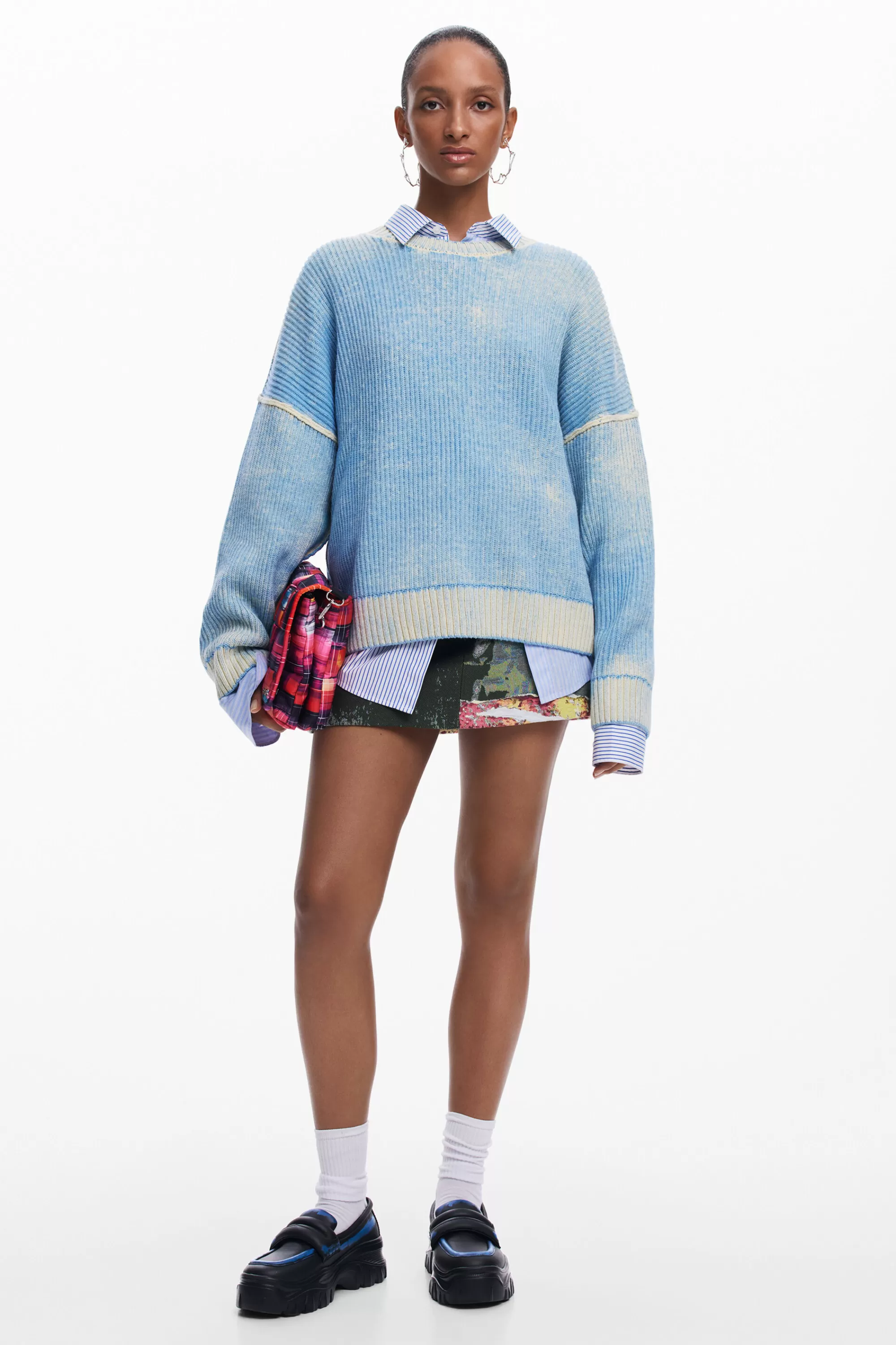 Desigual Knitwear | Sweaters>Oversized tie-dye sweater