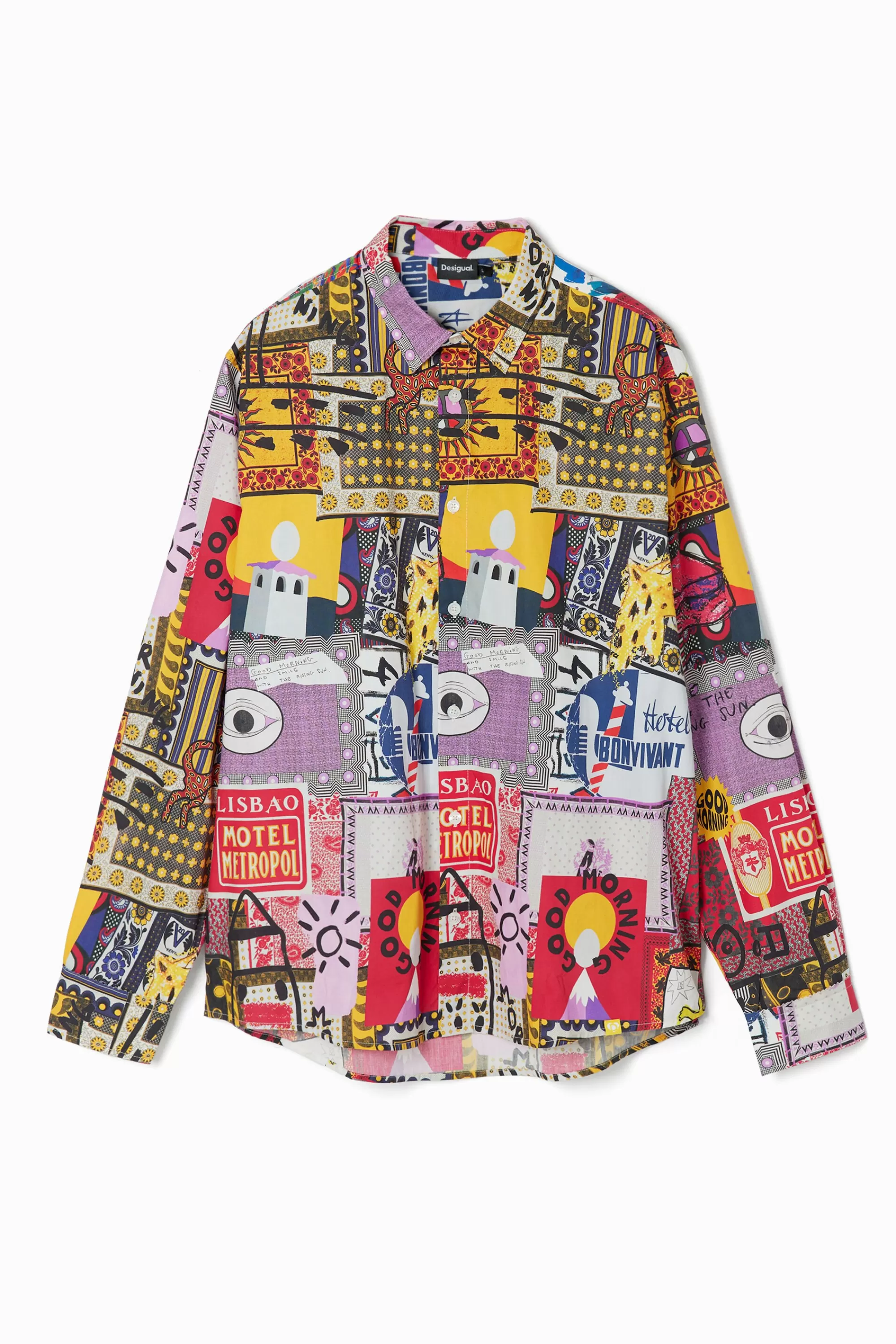 Desigual T-shirts | Shirts>Patchwork poplin shirt