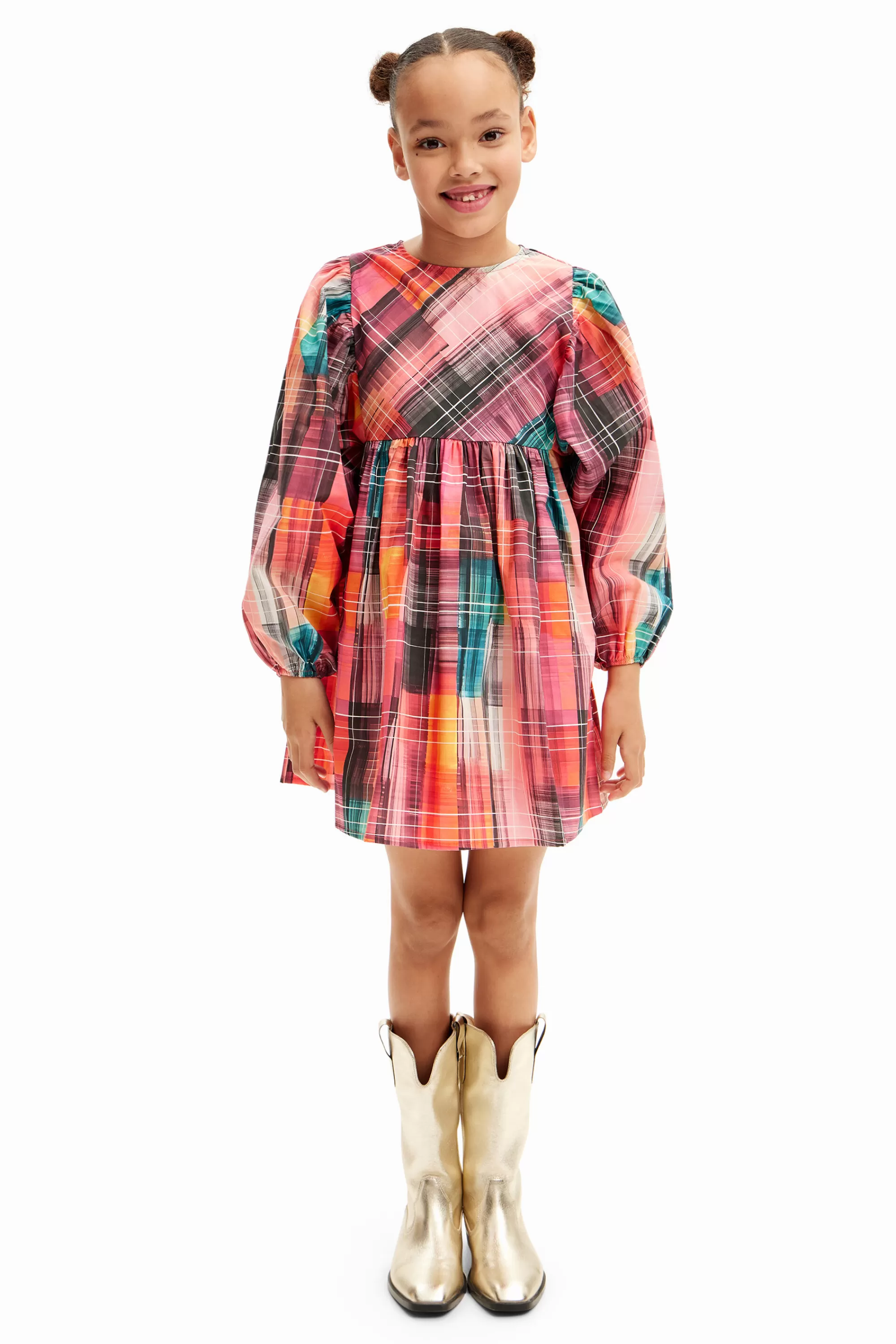 Desigual Dresses>Plaid shirt dress