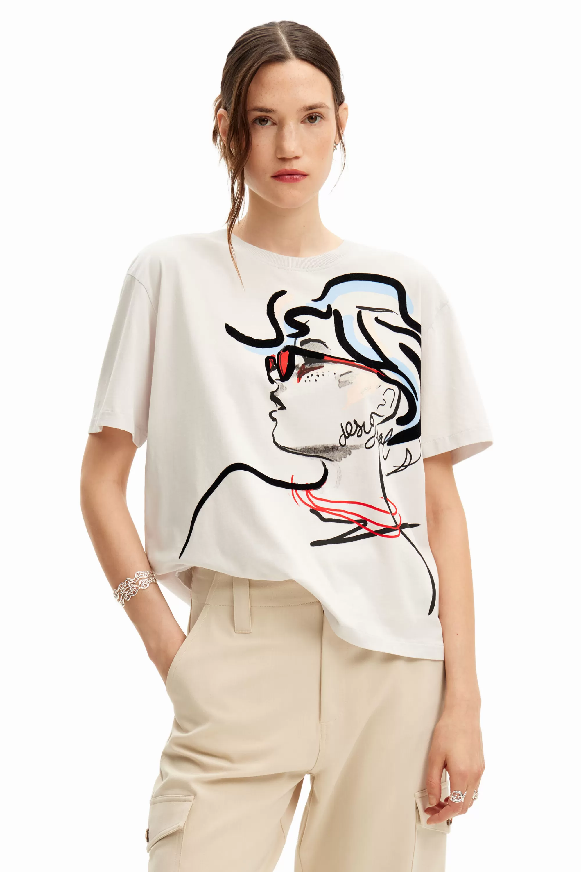 Desigual Shirts And Blouses | T-shirts>Plain T-shirt illustration