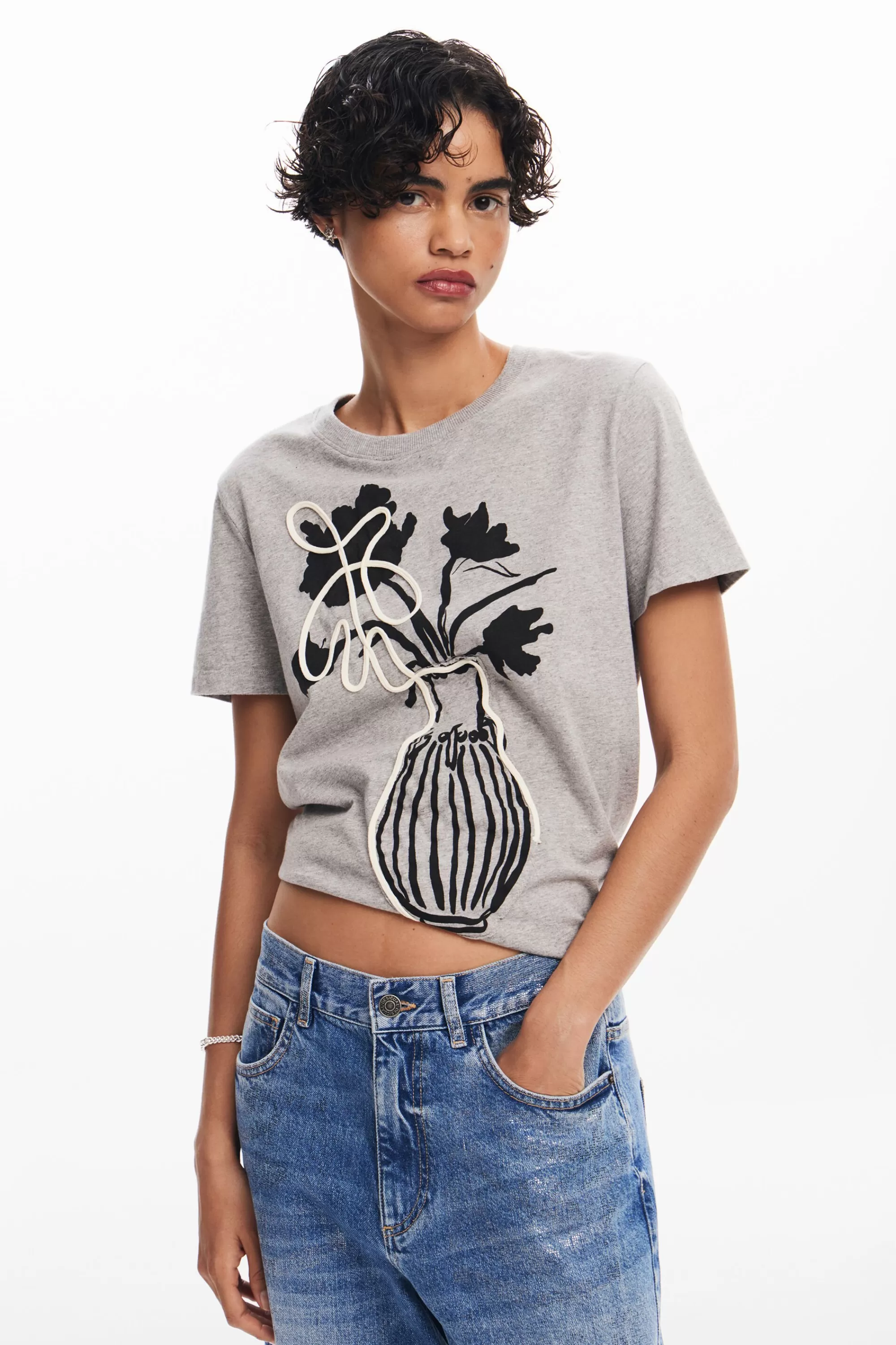 Desigual Shirts And Blouses | T-shirts>Plain vase T-shirt