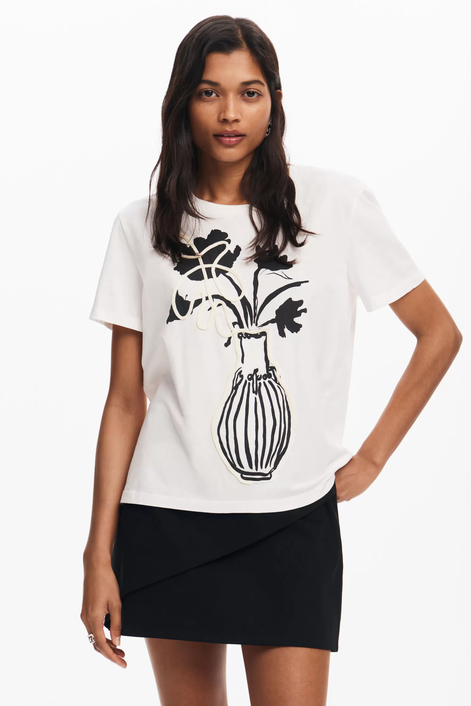 Desigual Shirts And Blouses | T-shirts>Plain vase T-shirt