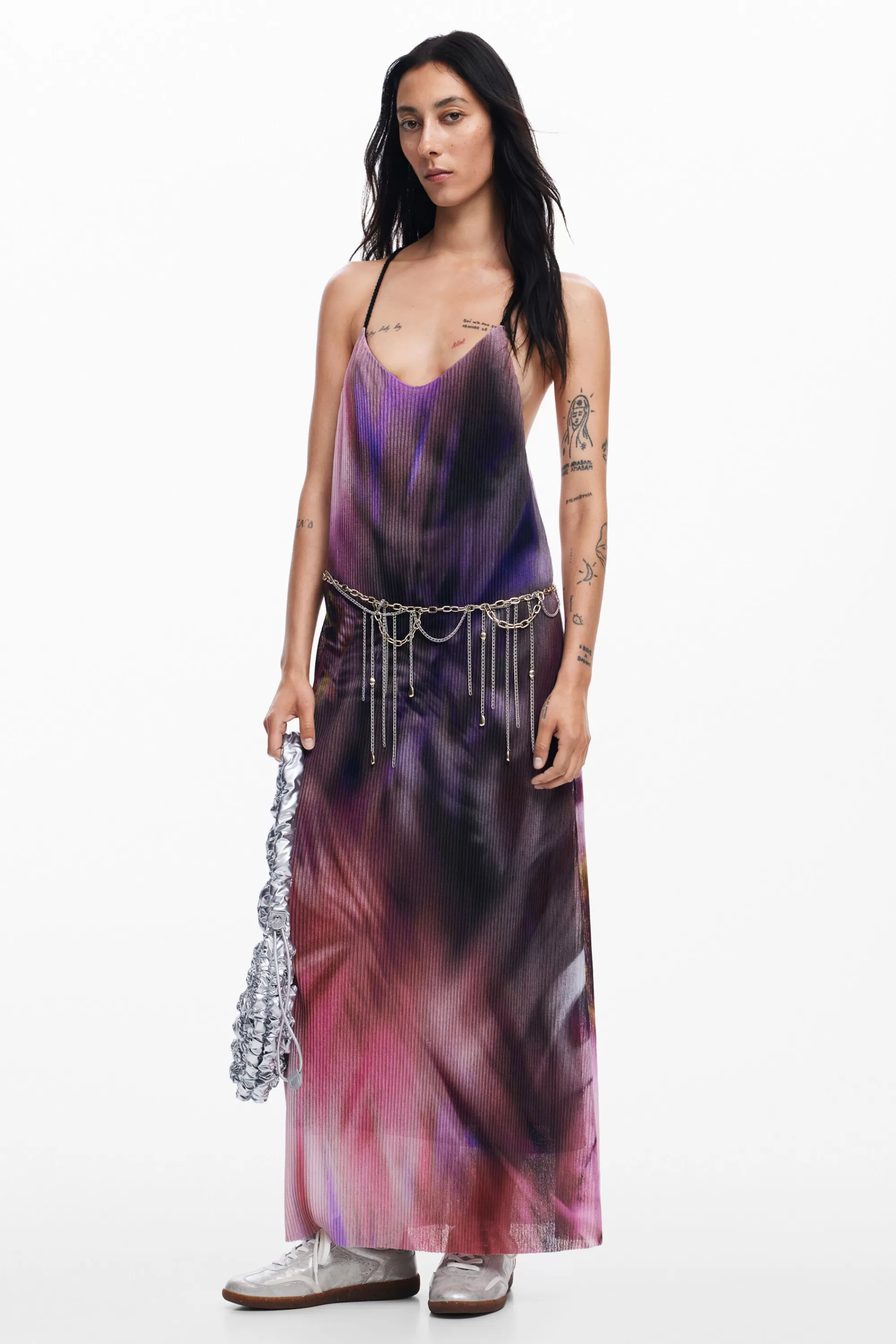 Desigual Dresses And Jumpsuits>Pleated dress with floral print