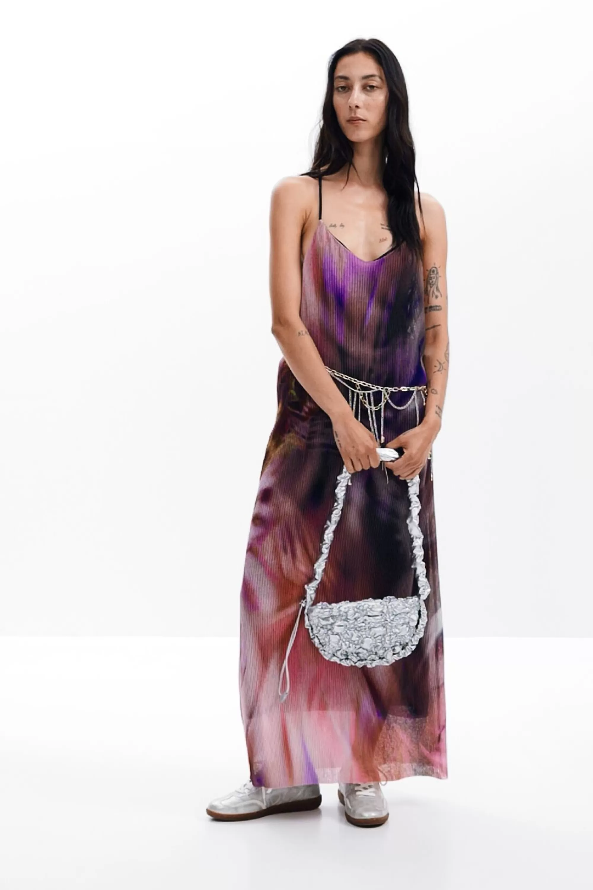 Desigual Dresses And Jumpsuits>Pleated dress with floral print