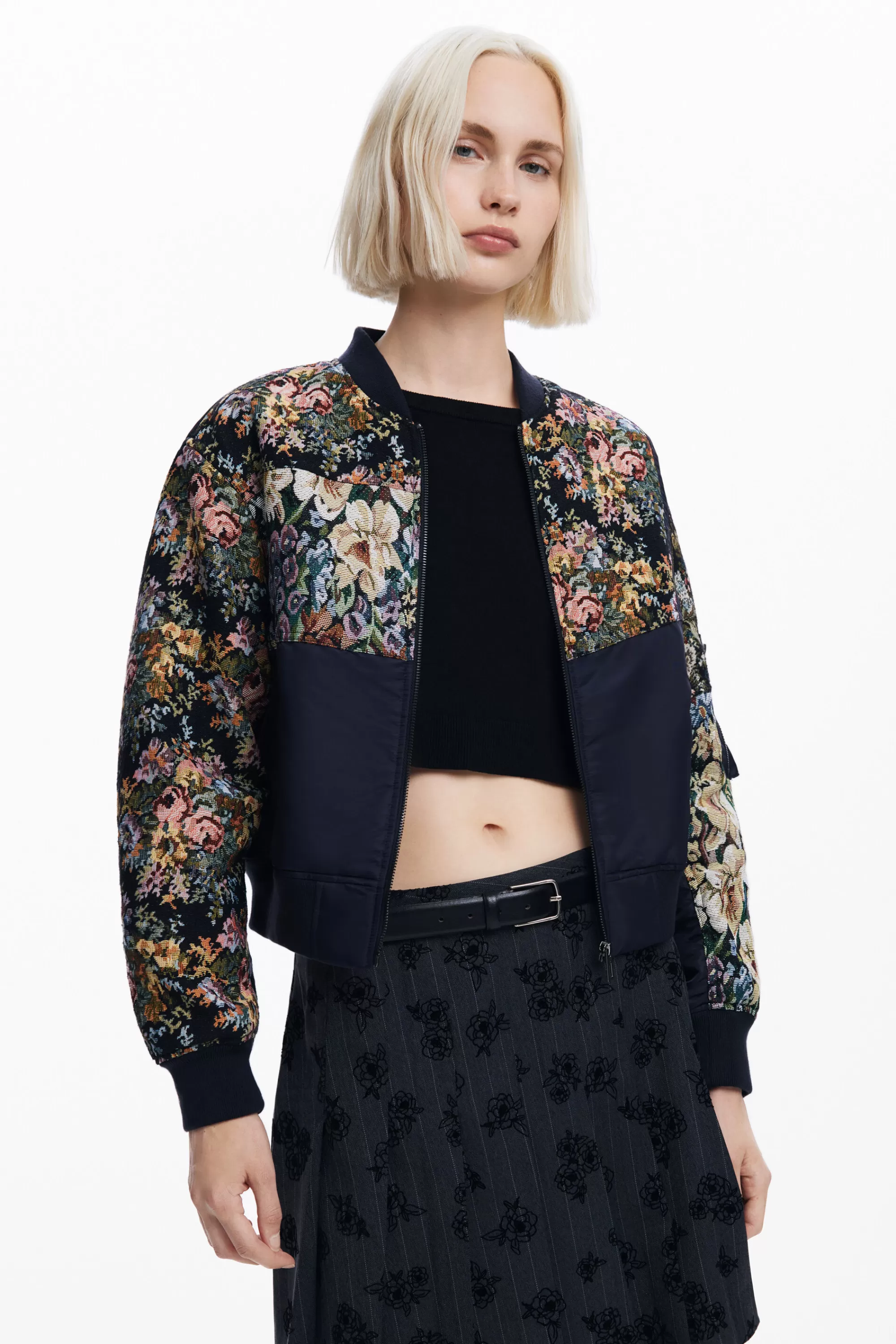 Desigual Coats And Jackets>Printed bomber jacket