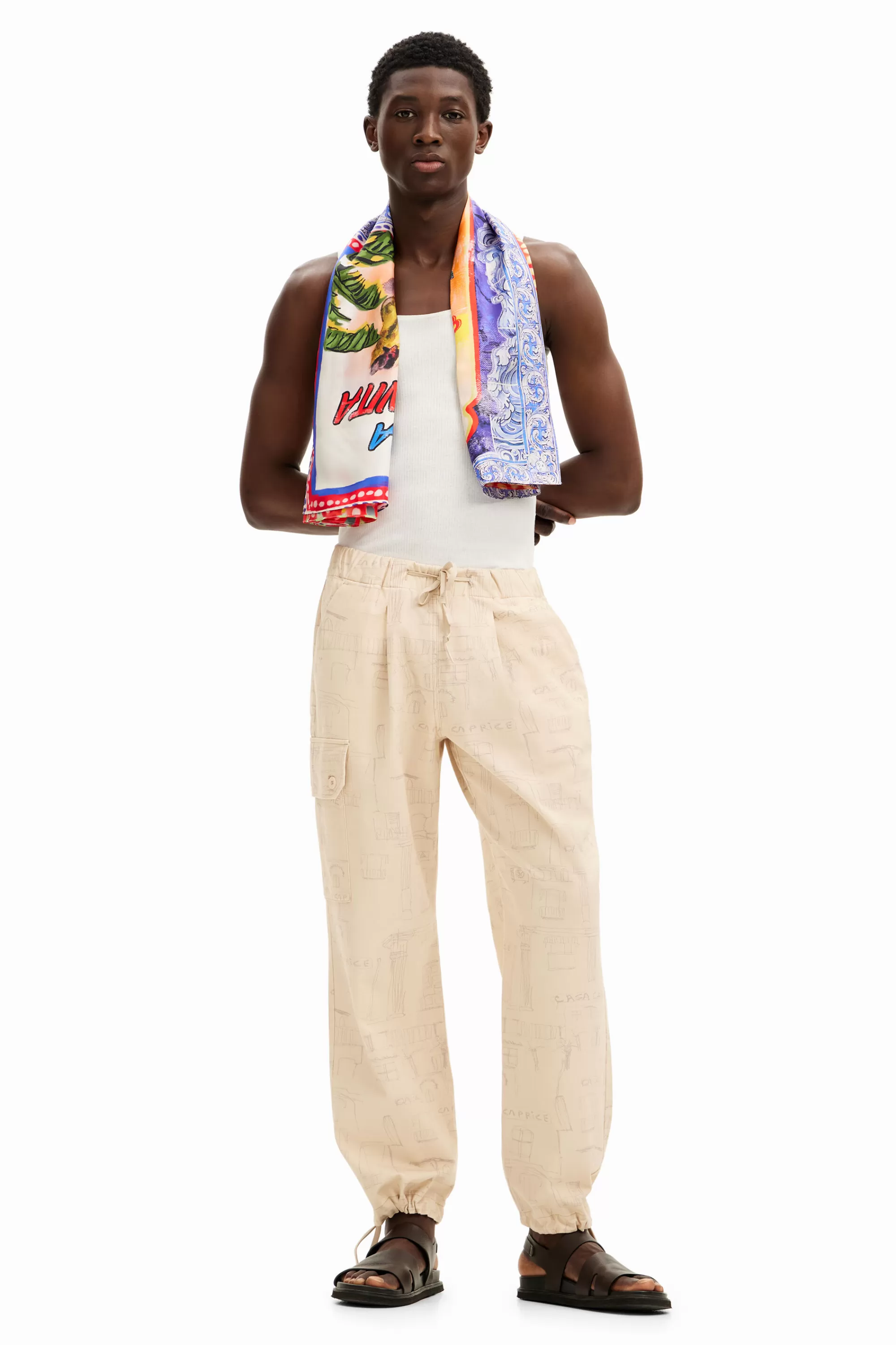 Desigual Jeans And Trousers>Printed cargo pants