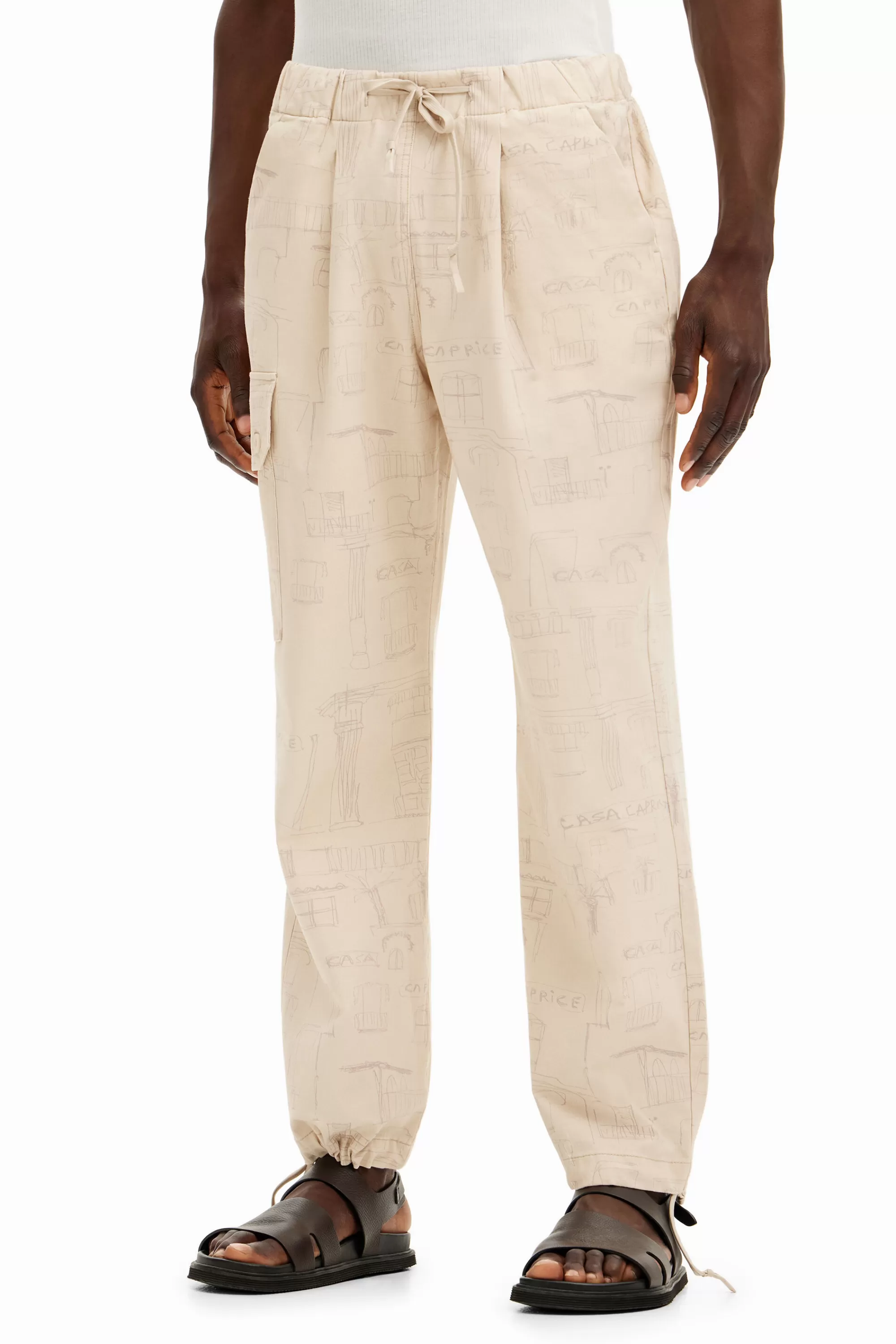 Desigual Jeans And Trousers>Printed cargo pants