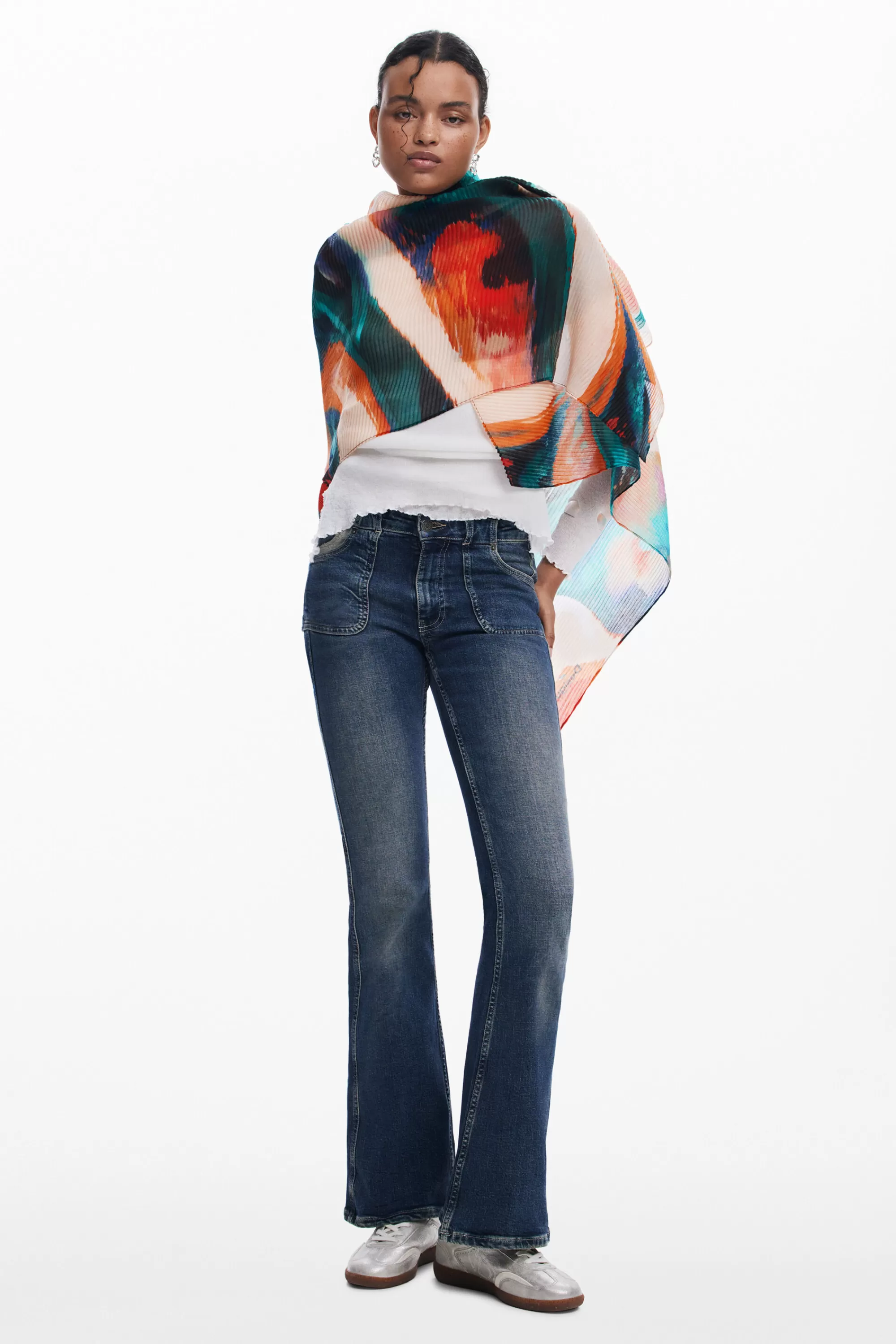 Desigual Scarves And Scarf>Printed rectangular scarf