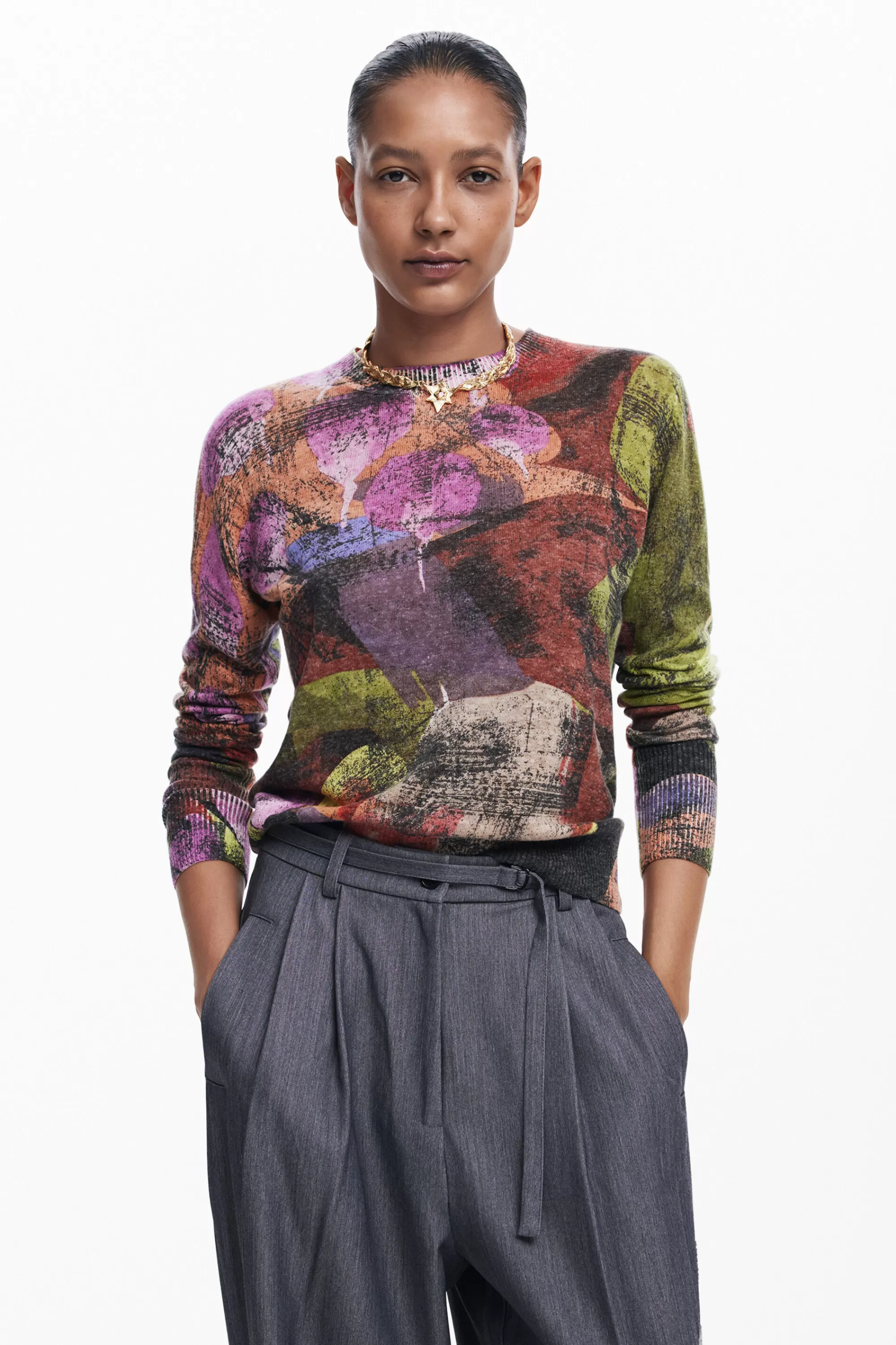 Desigual Knitwear | Sweaters>Printed sweater M. Christian Lacroix