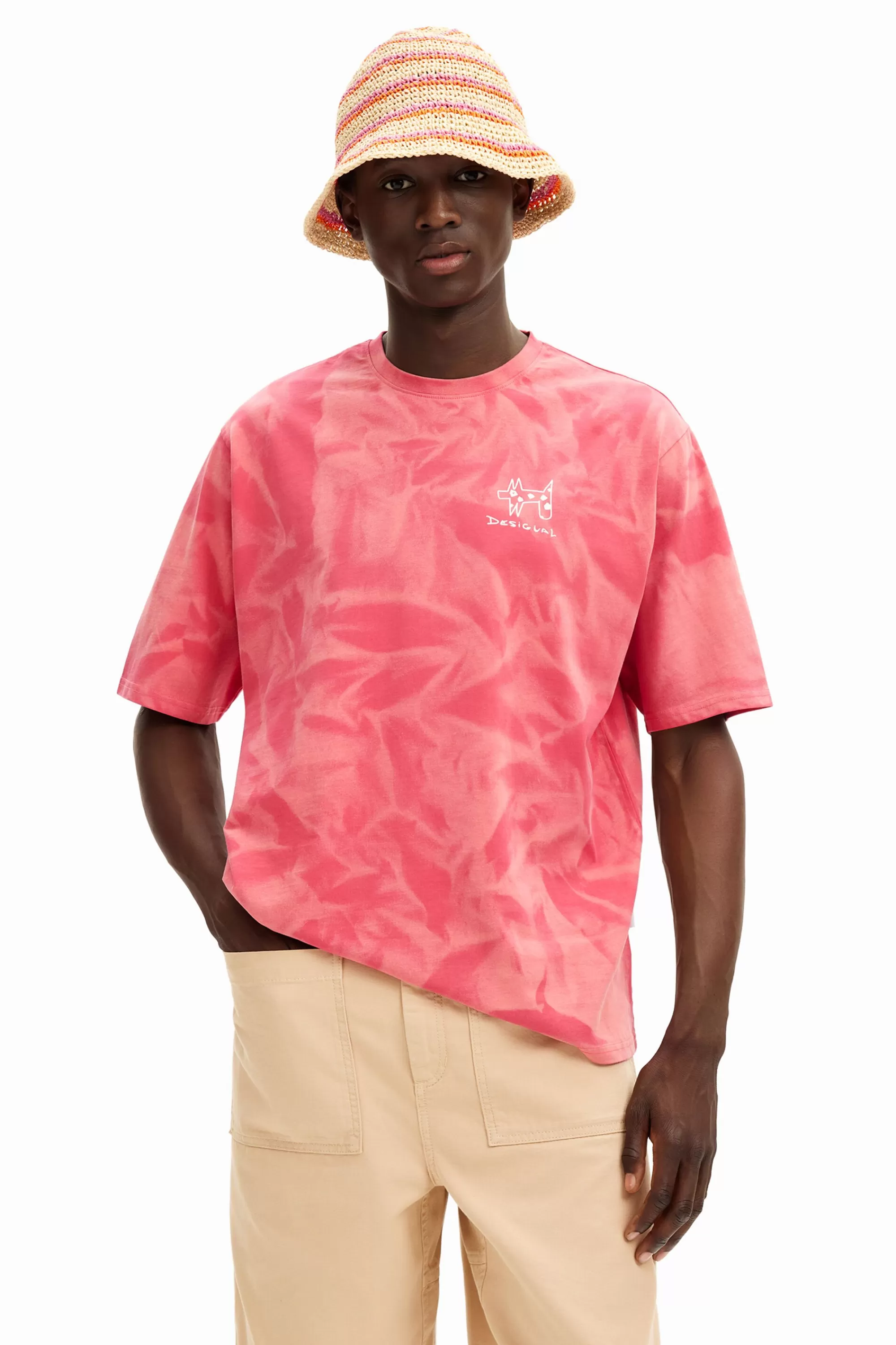 Desigual T-shirts>Printed T-shirt with gradient effect