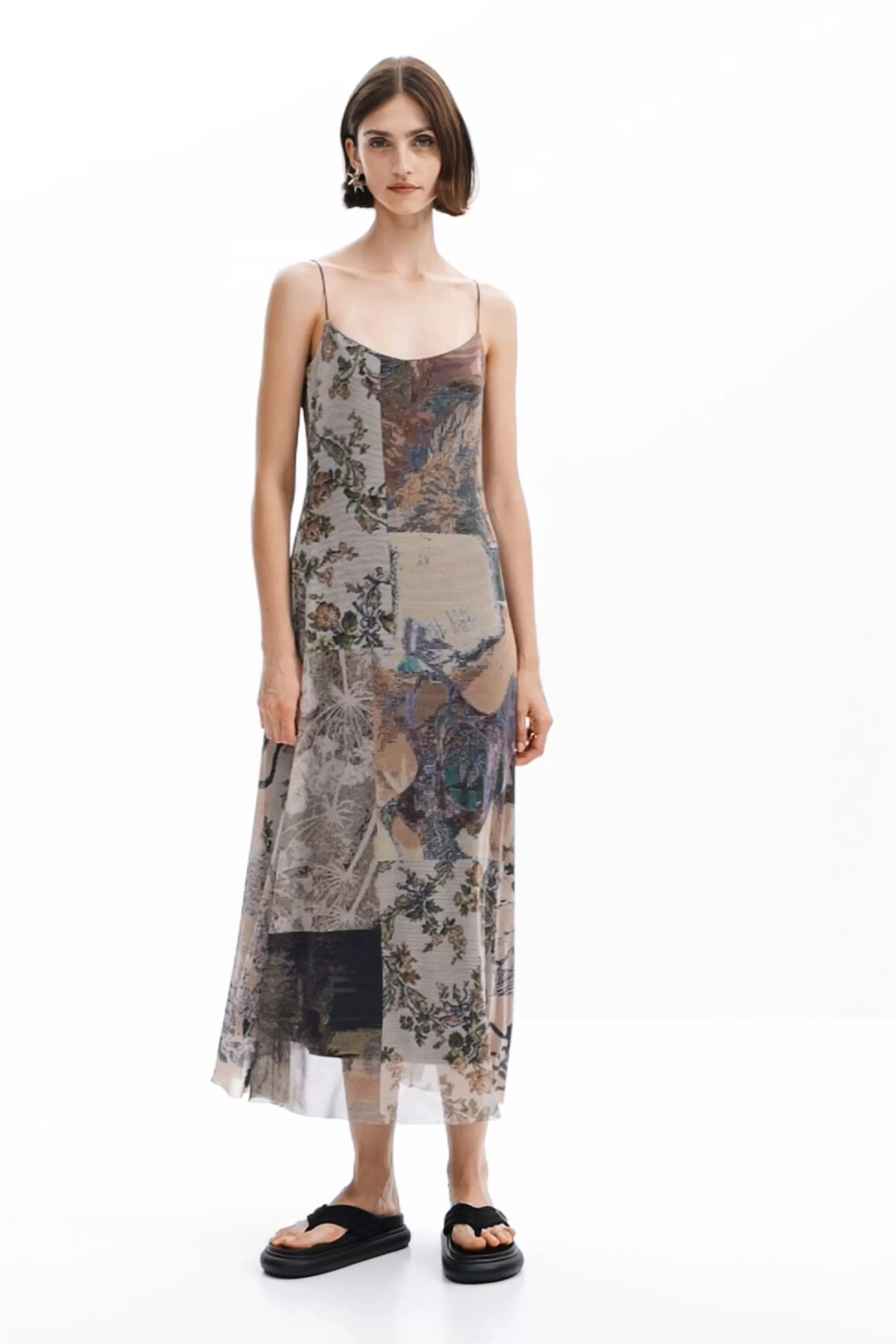 Desigual Dresses And Jumpsuits>Printed tulle dress