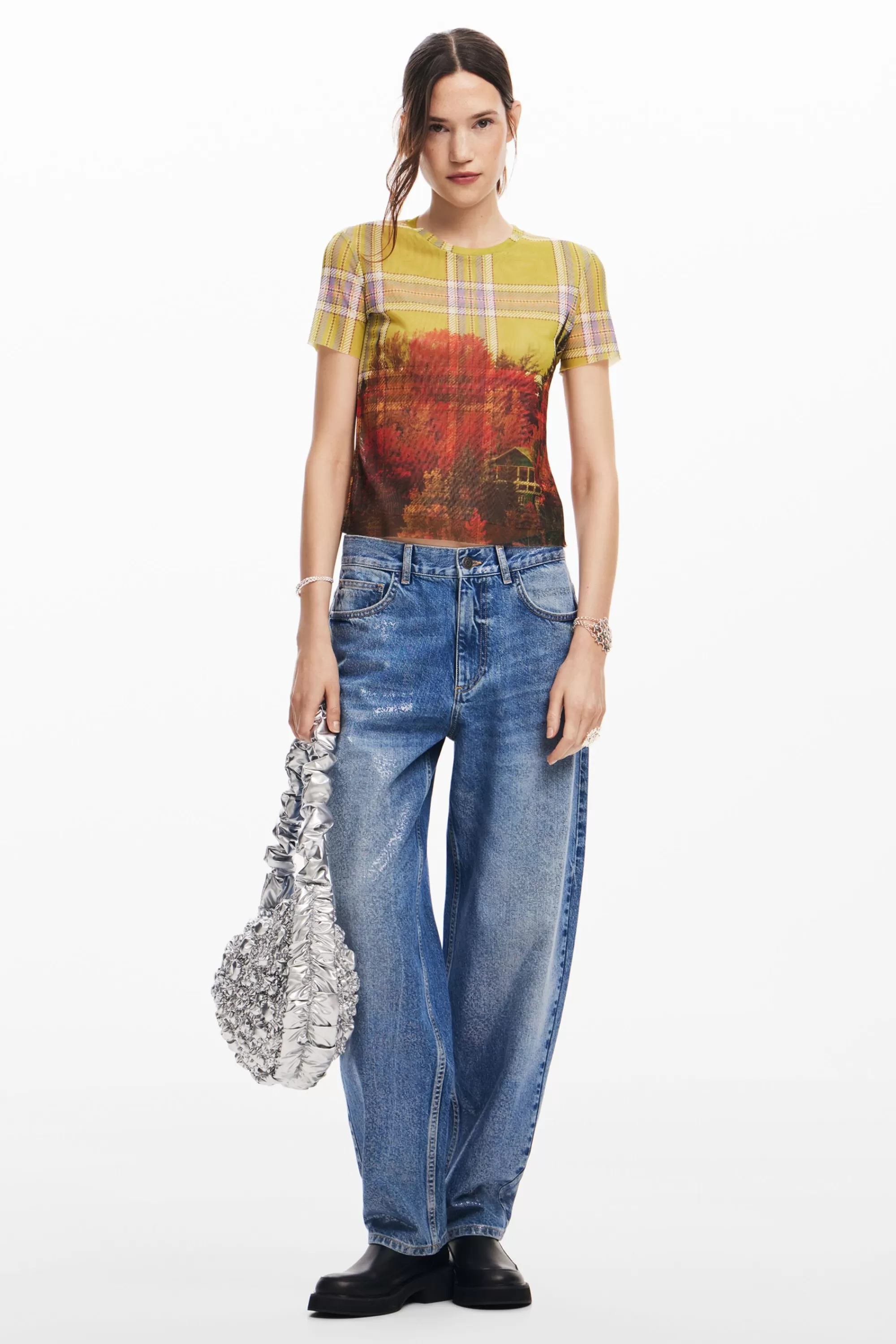 Desigual Shirts And Blouses | T-shirts>Printed tulle T-shirt