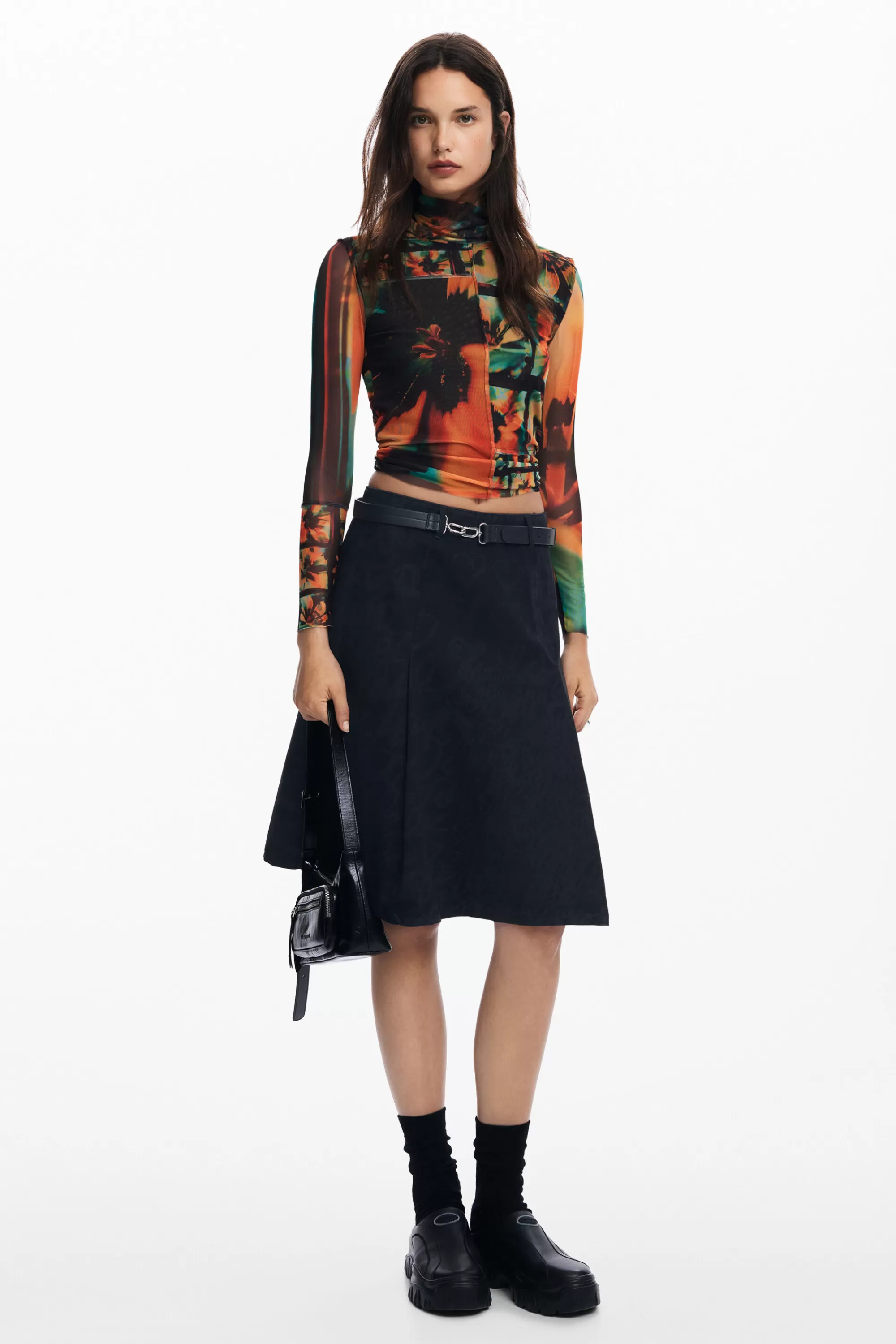 Desigual Shirts And Blouses | T-shirts>Printed tulle T-shirt