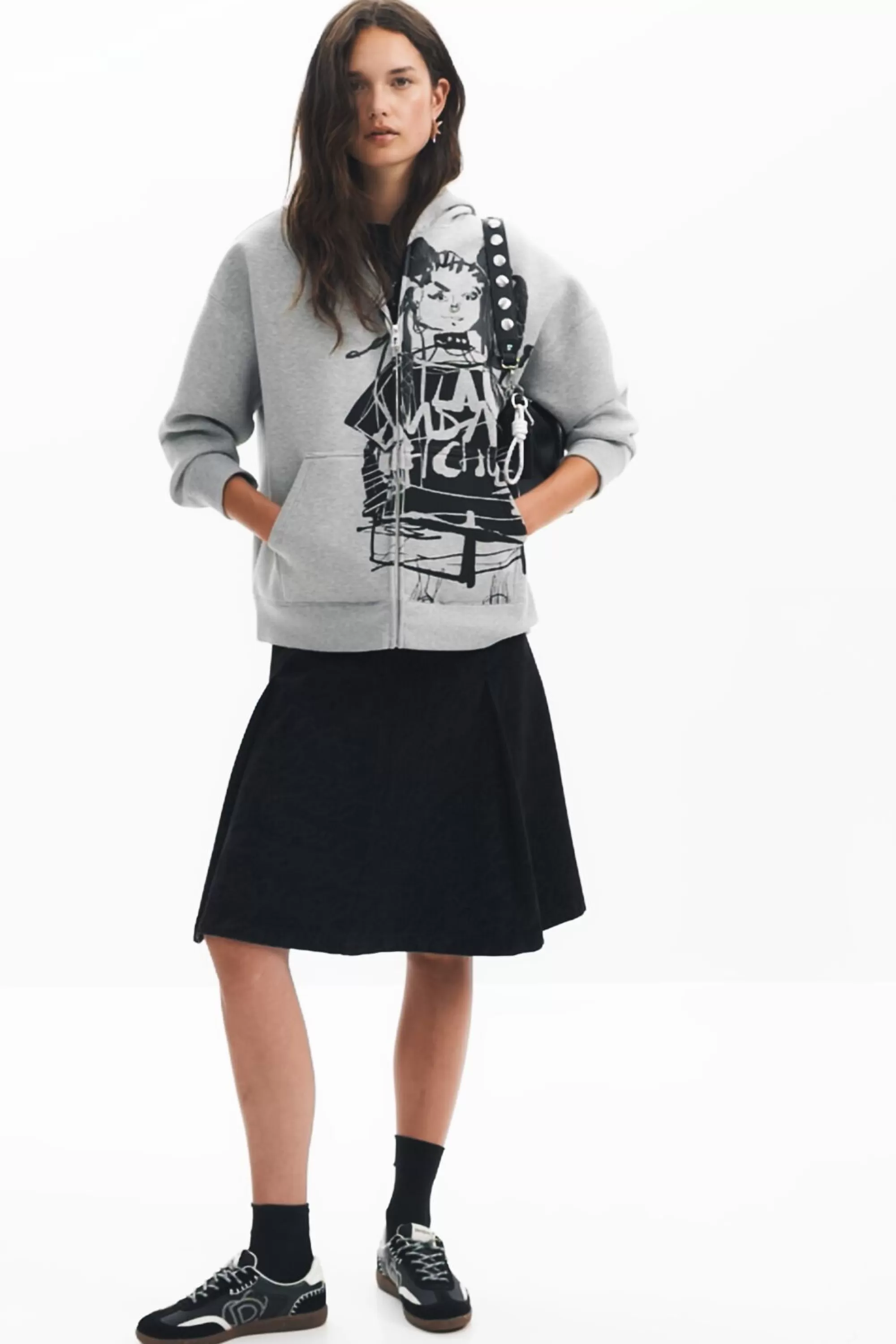 Desigual Sweatshirts | Sweaters>Printed zipper sweatshirt M. Christian Lacroix