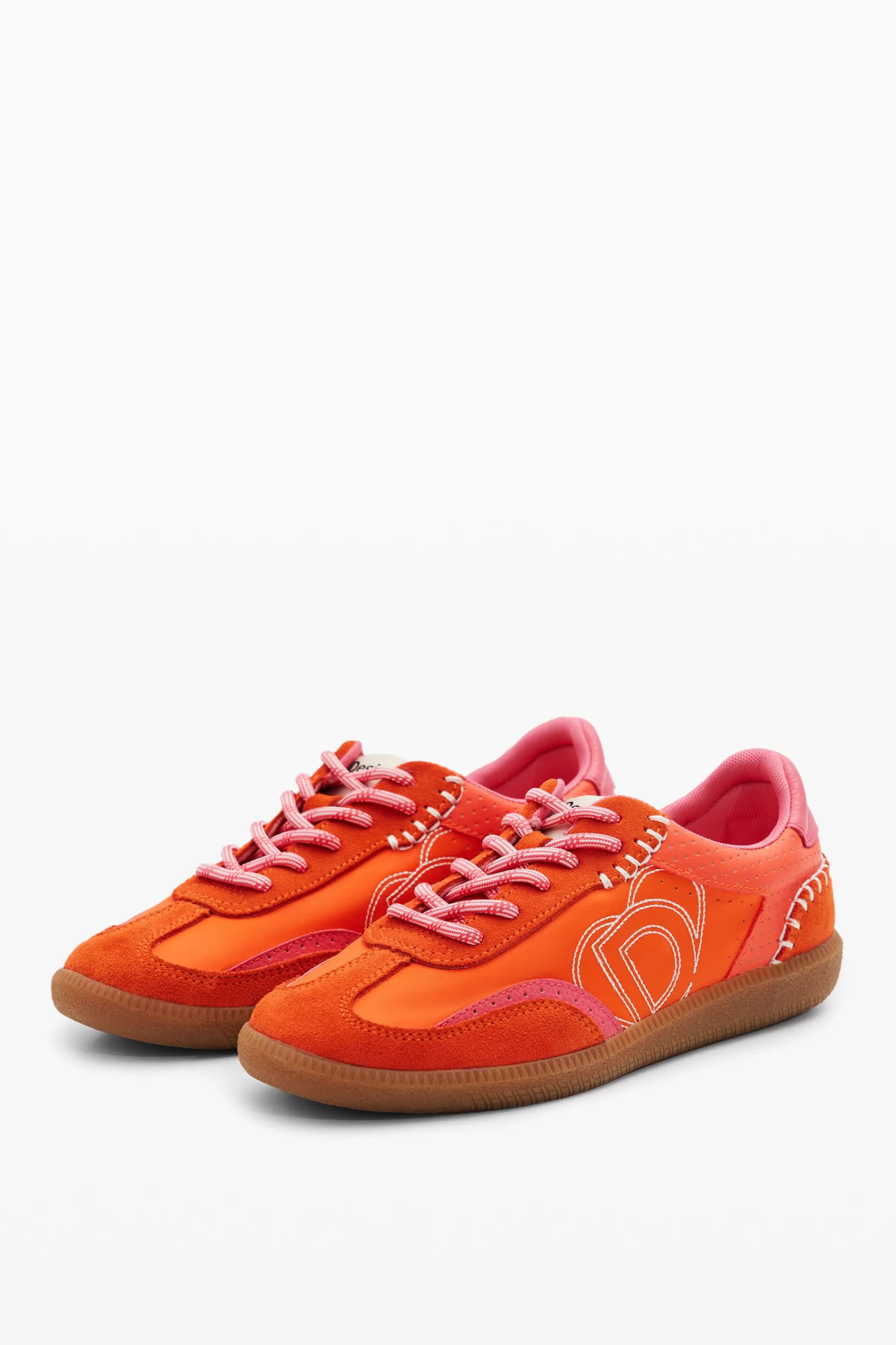 Desigual Shoes>Retro split leather sneakers