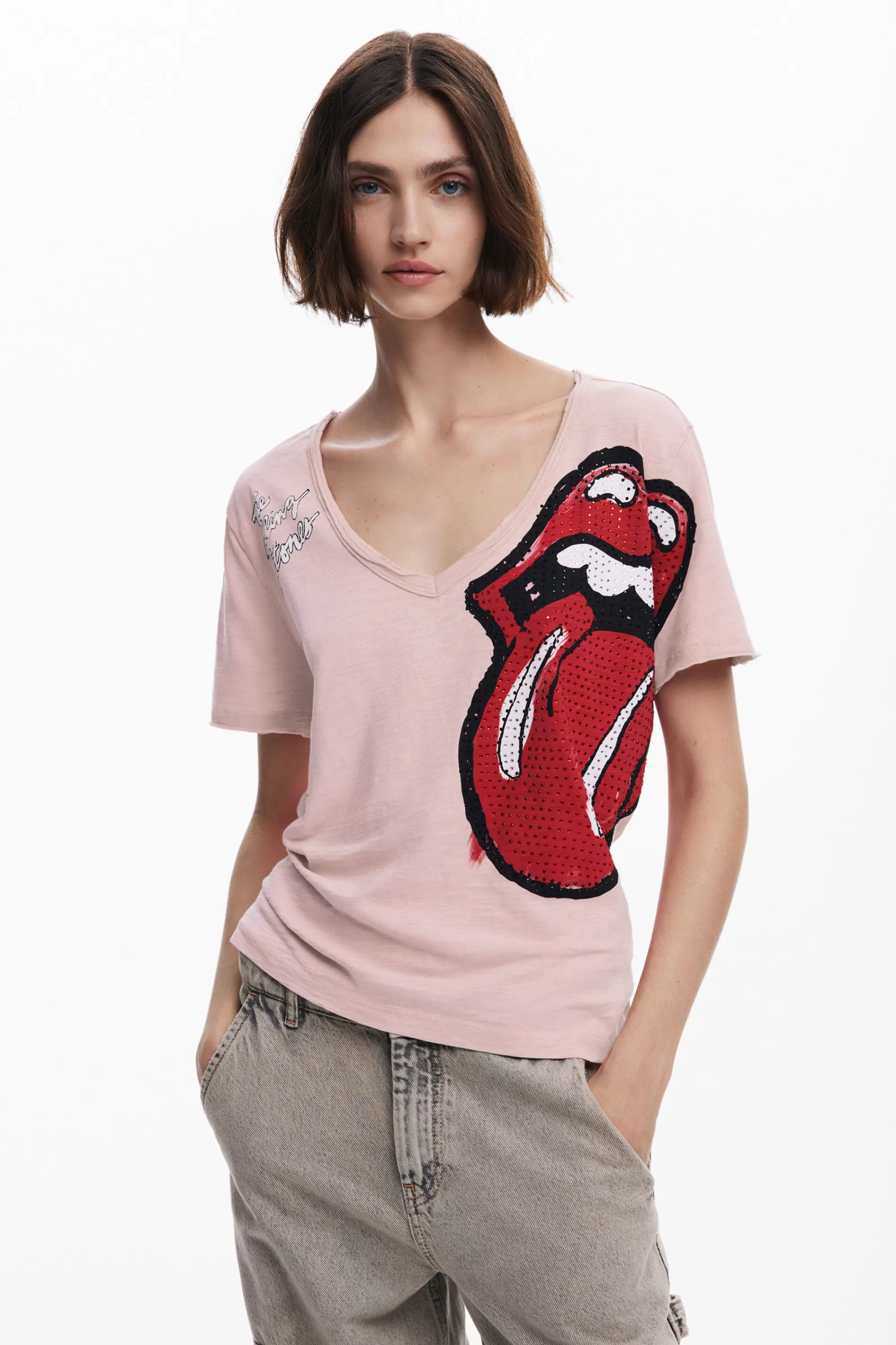 Desigual Shirts And Blouses | T-shirts>Rhinestone The Rolling Stones T-shirt